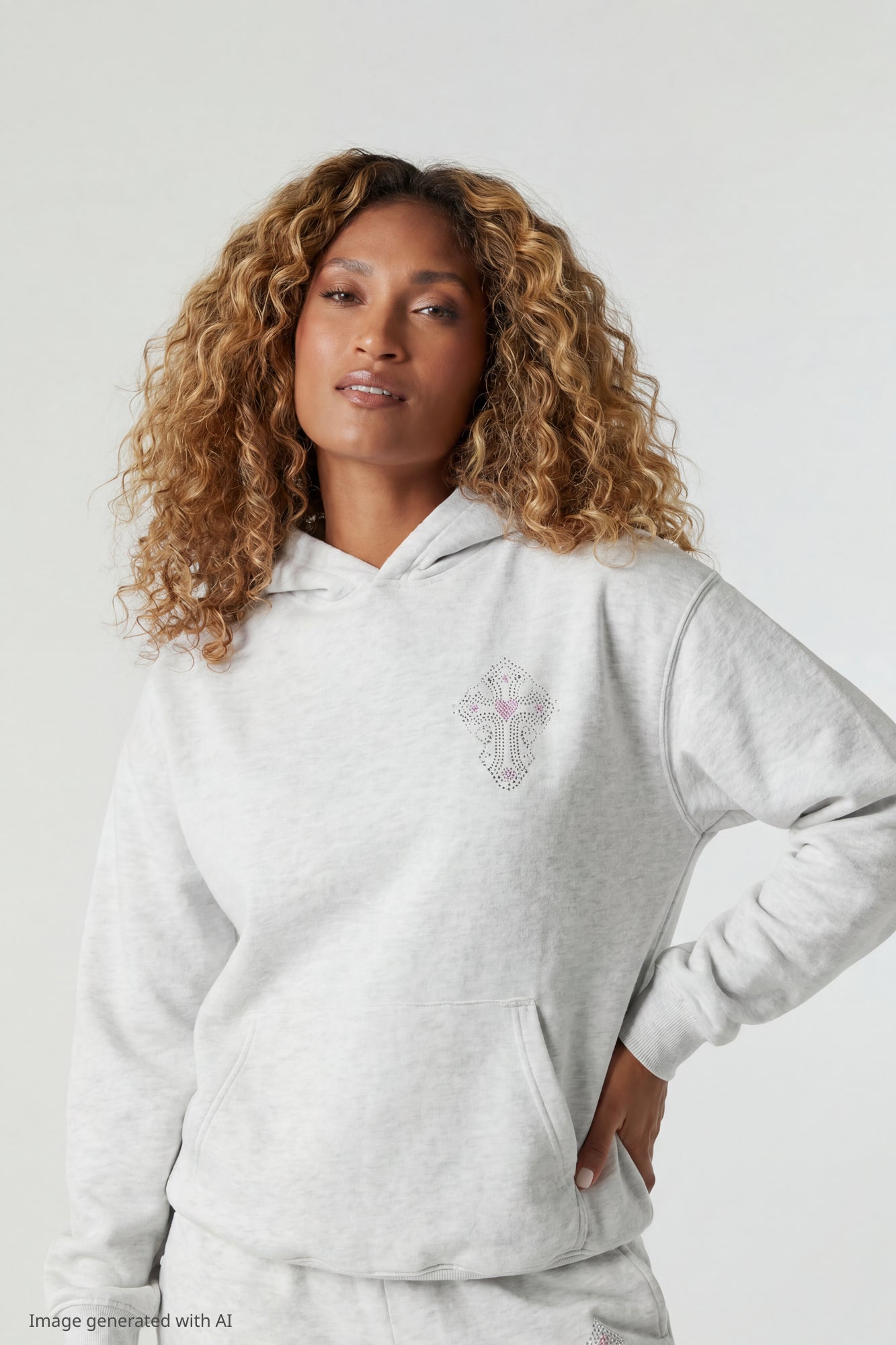 Fleece Rhinestone Hoodie – Charlotte Russe
