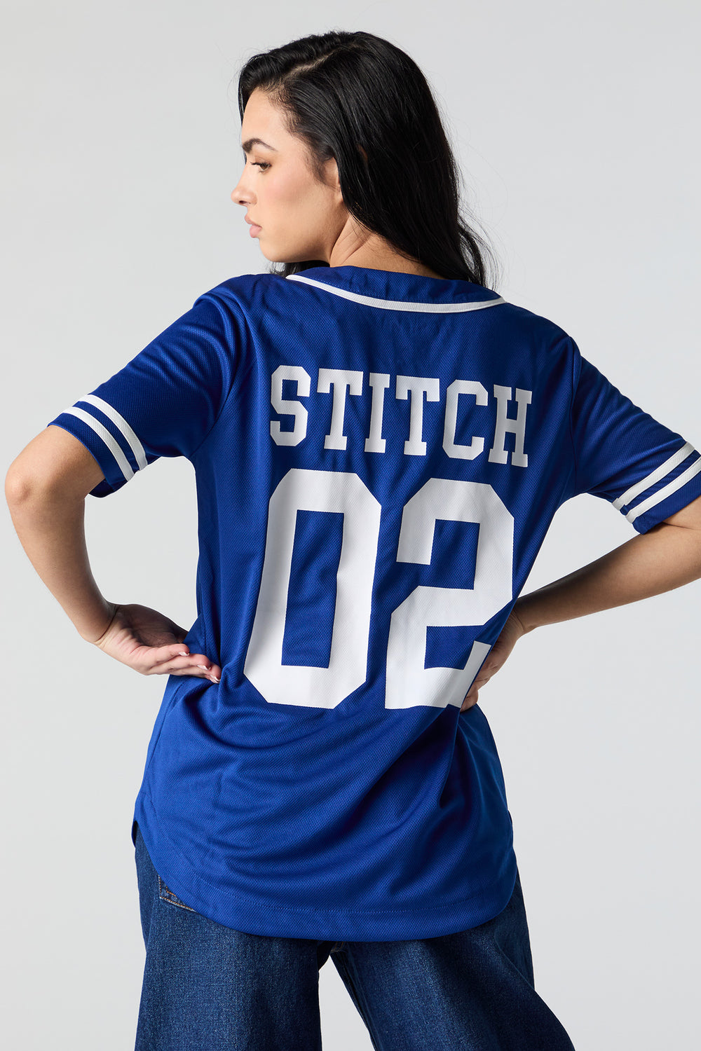 Stitch Graphic Mesh Baseball Jersey Stitch Graphic Mesh Baseball Jersey 4