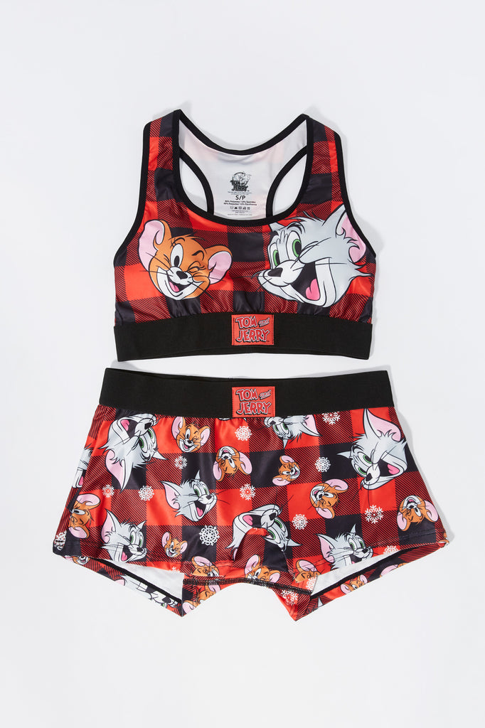 Tom and Jerry Sports Bra and Boy Short Set