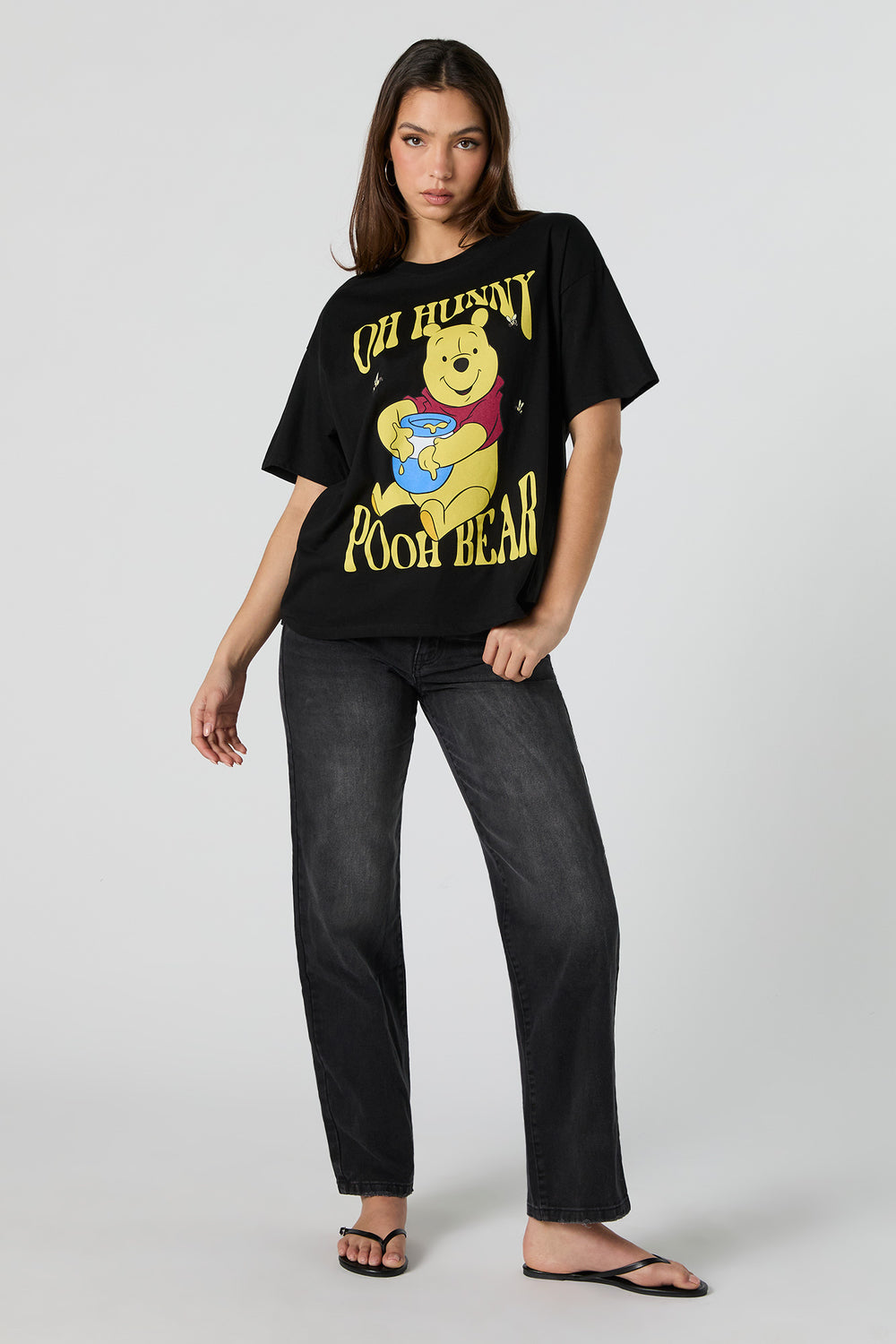 Pooh Bear Graphic Boyfriend T-Shirt Pooh Bear Graphic Boyfriend T-Shirt 3