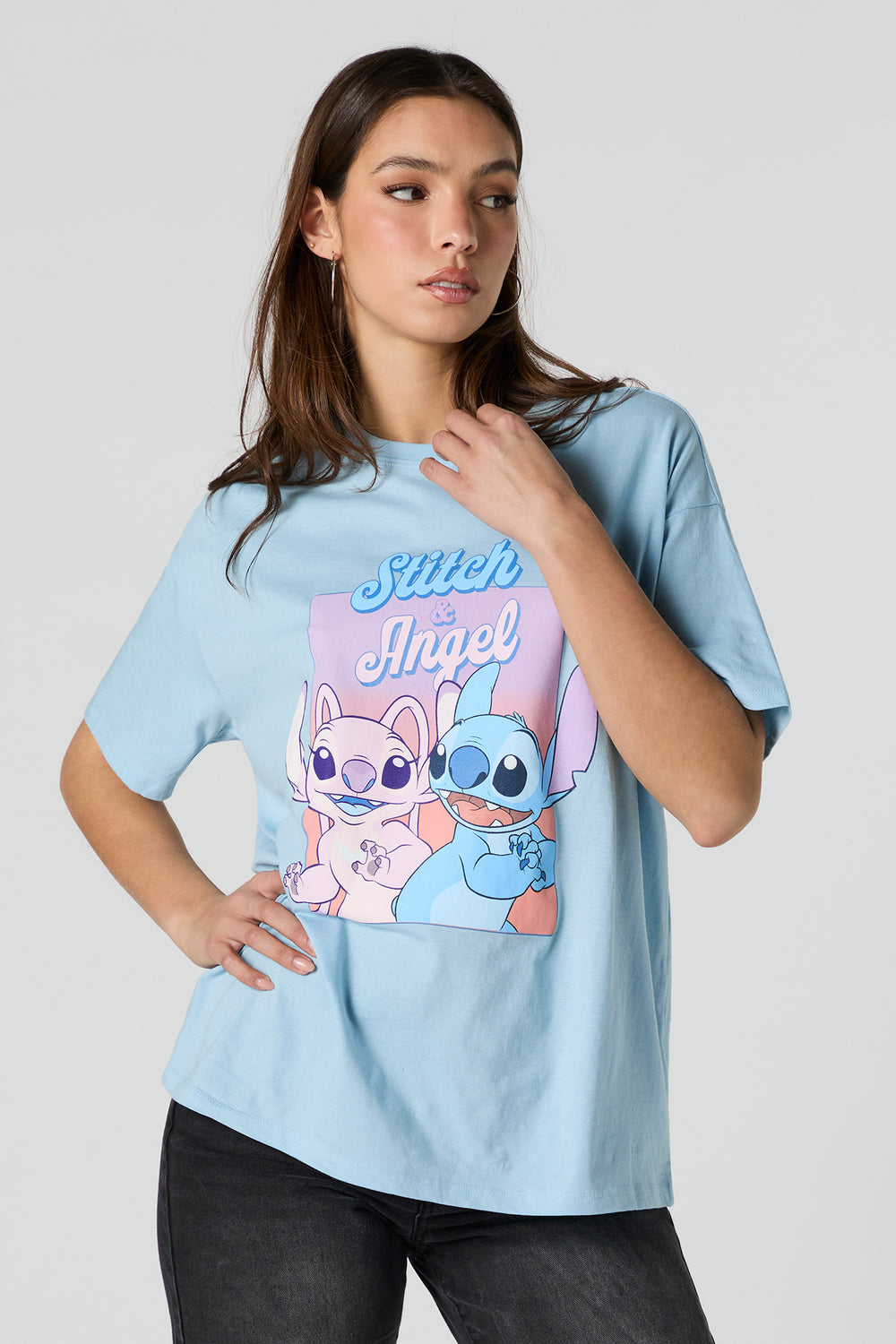 Stitch & Angel Graphic Boyfriend T-Shirt Stitch & Angel Graphic Boyfriend T-Shirt 2
