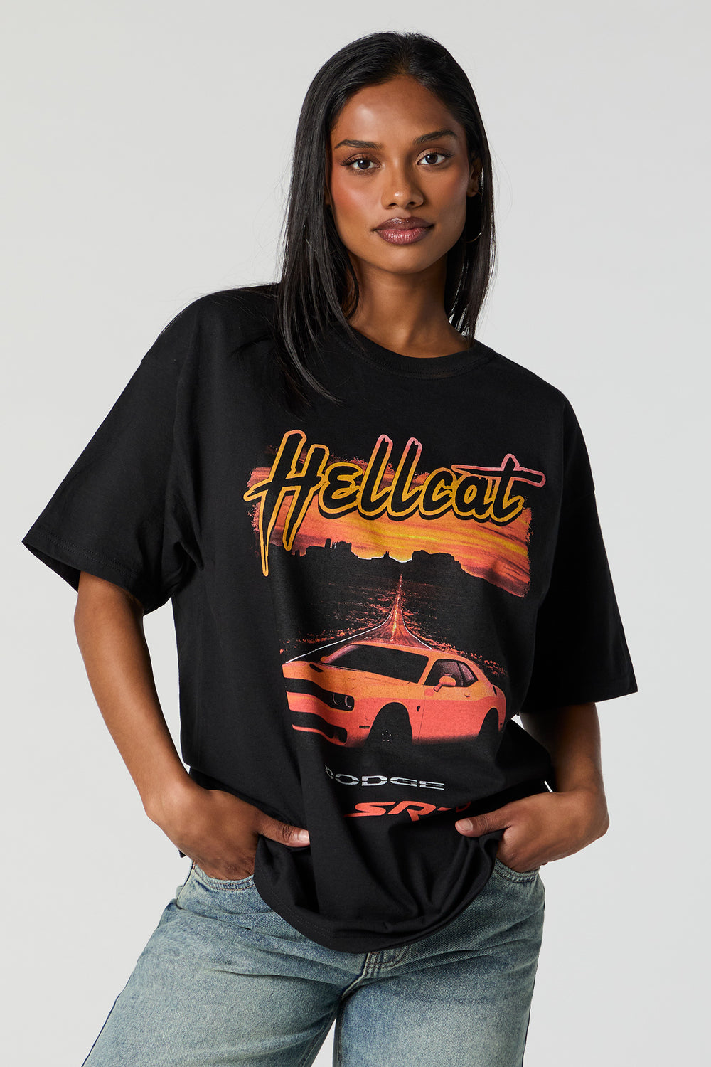 Hellcat Graphic Boyfriend T-Shirt Hellcat Graphic Boyfriend T-Shirt 2