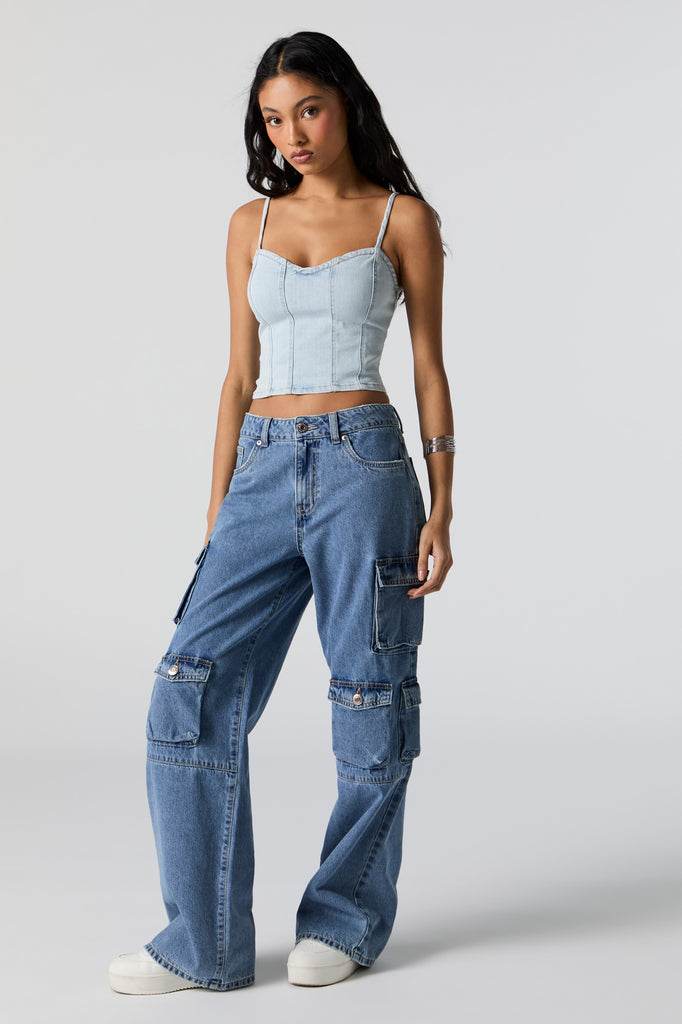 LIGHT DENIM CORSET TOP – Hey Missy