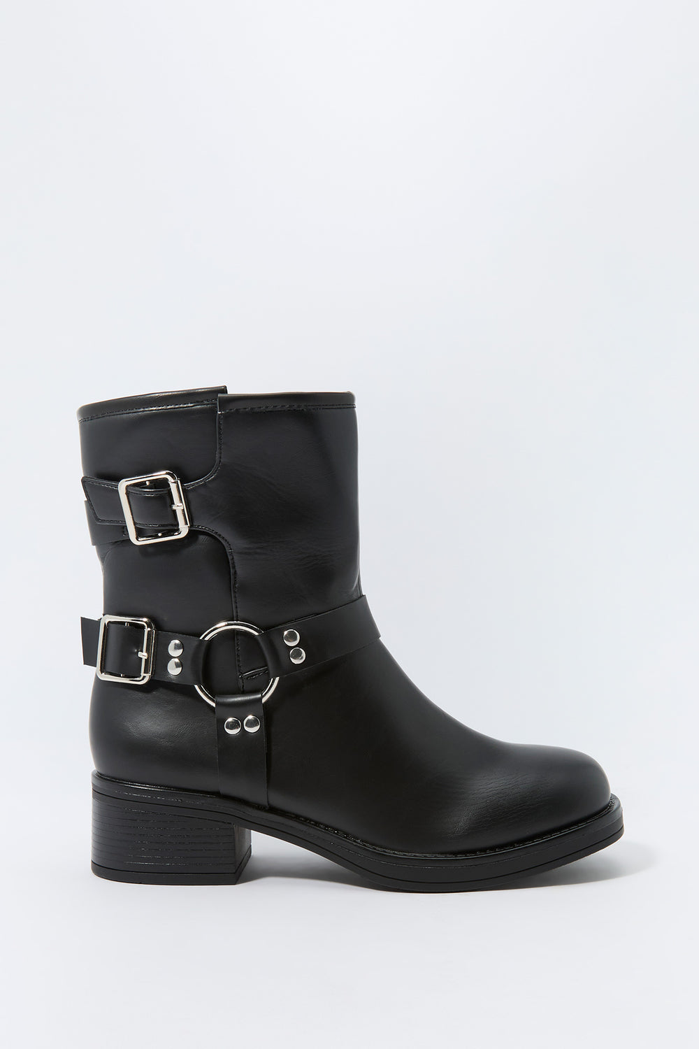 Faux Leather Buckled Boot Faux Leather Buckled Boot 1
