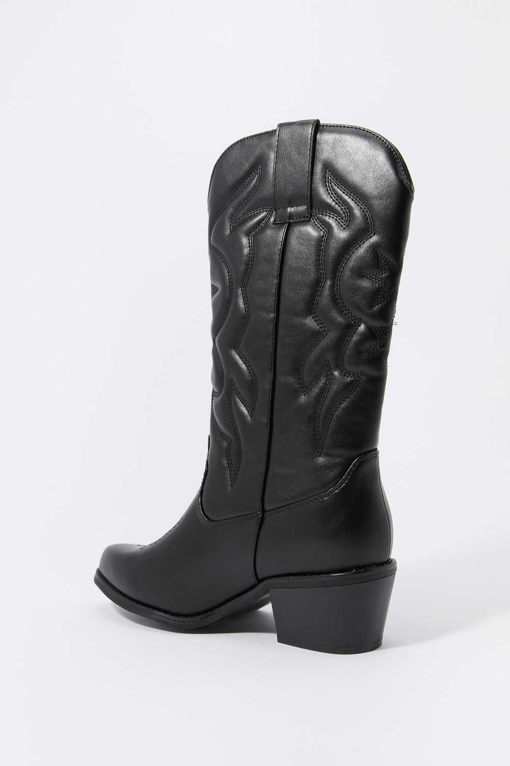 Faux Leather Tall Western Boot Faux Leather Tall Western Boot 4