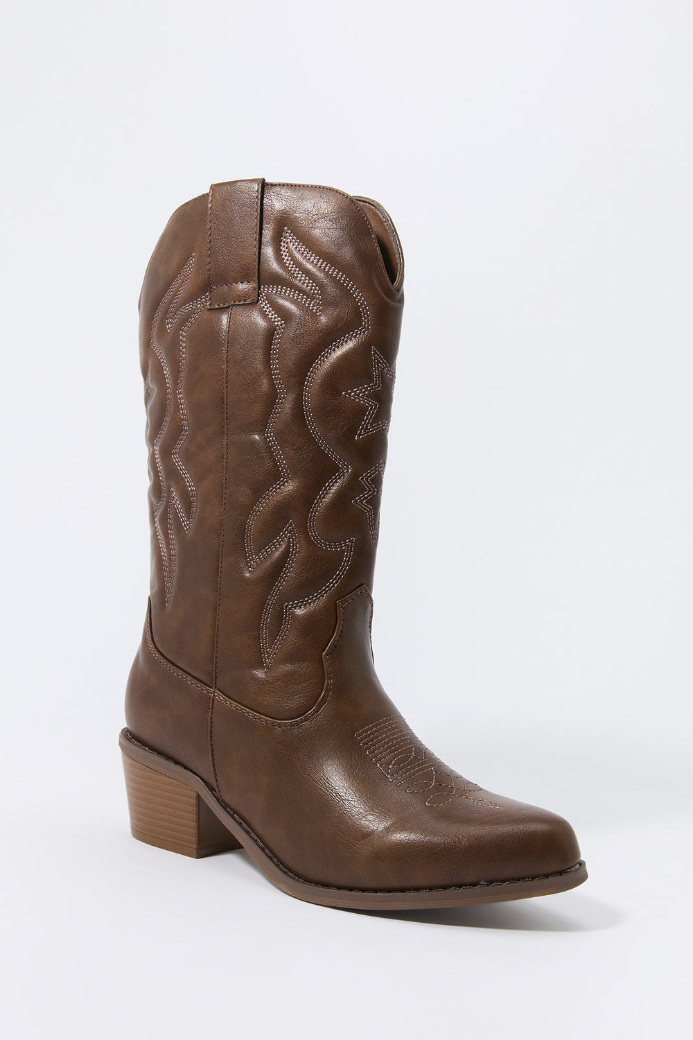 Faux Leather Tall Western Boot Faux Leather Tall Western Boot 6