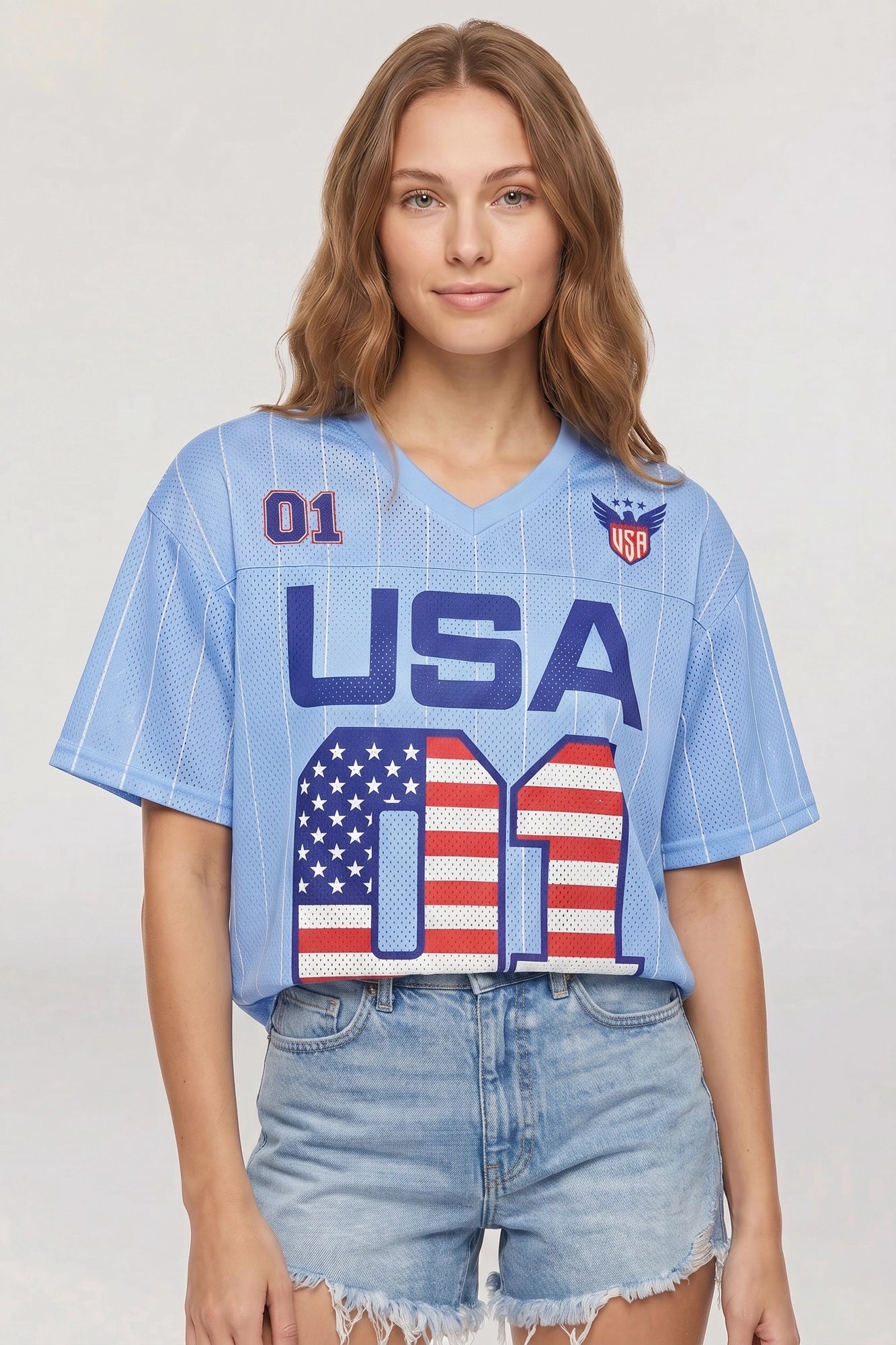 USA Graphic Mesh Jersey – Charlotte Russe