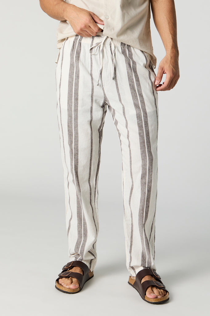 Striped Linen Relaxed Pant, – Charlotte Russe