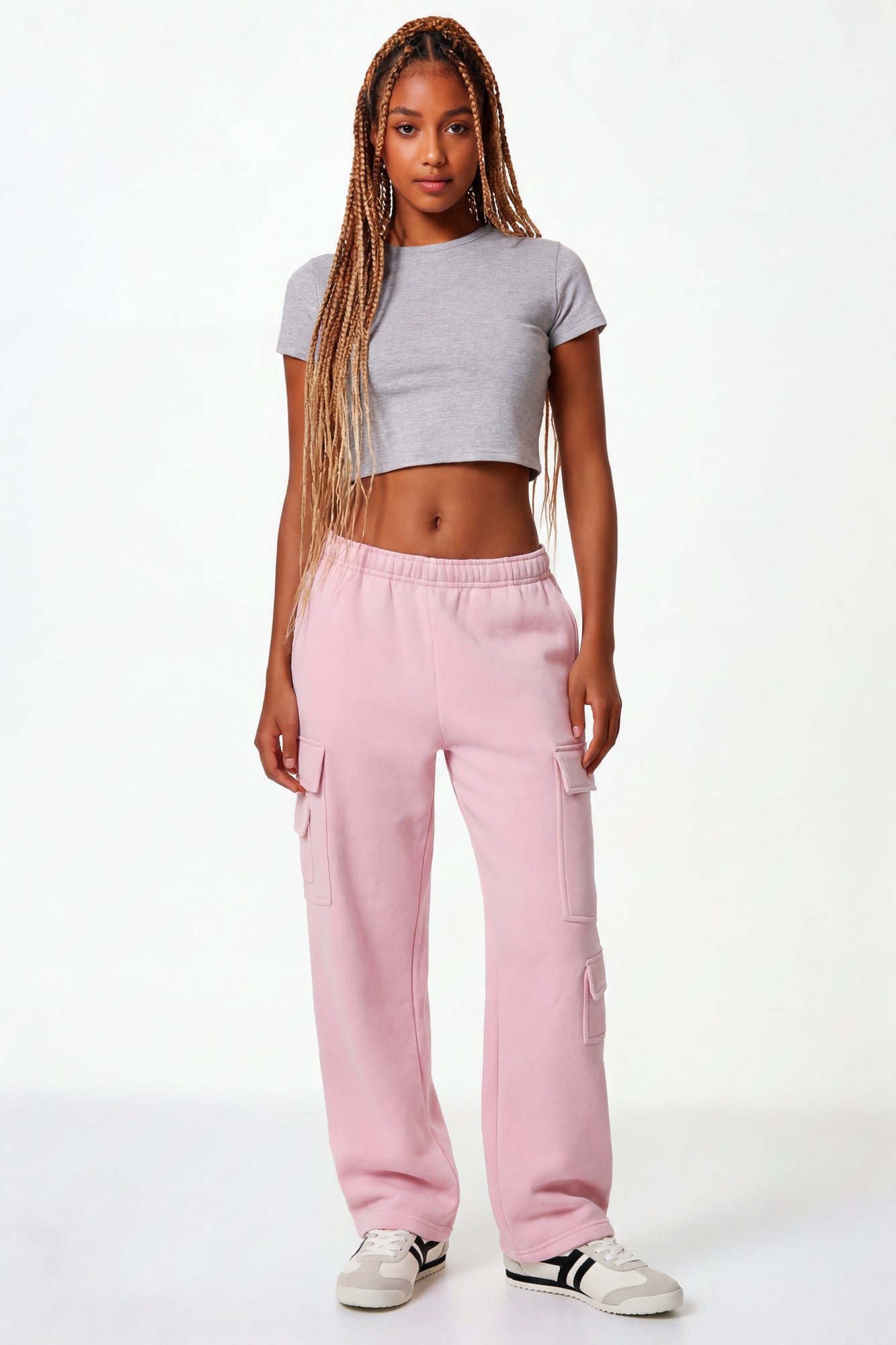 パンツ igusa 193 LO-FI GIRL COTTON SWEATPANTS Fleece Wide Leg Cargo Sweatpants | Low-Rise Fit – Charlotte Russe