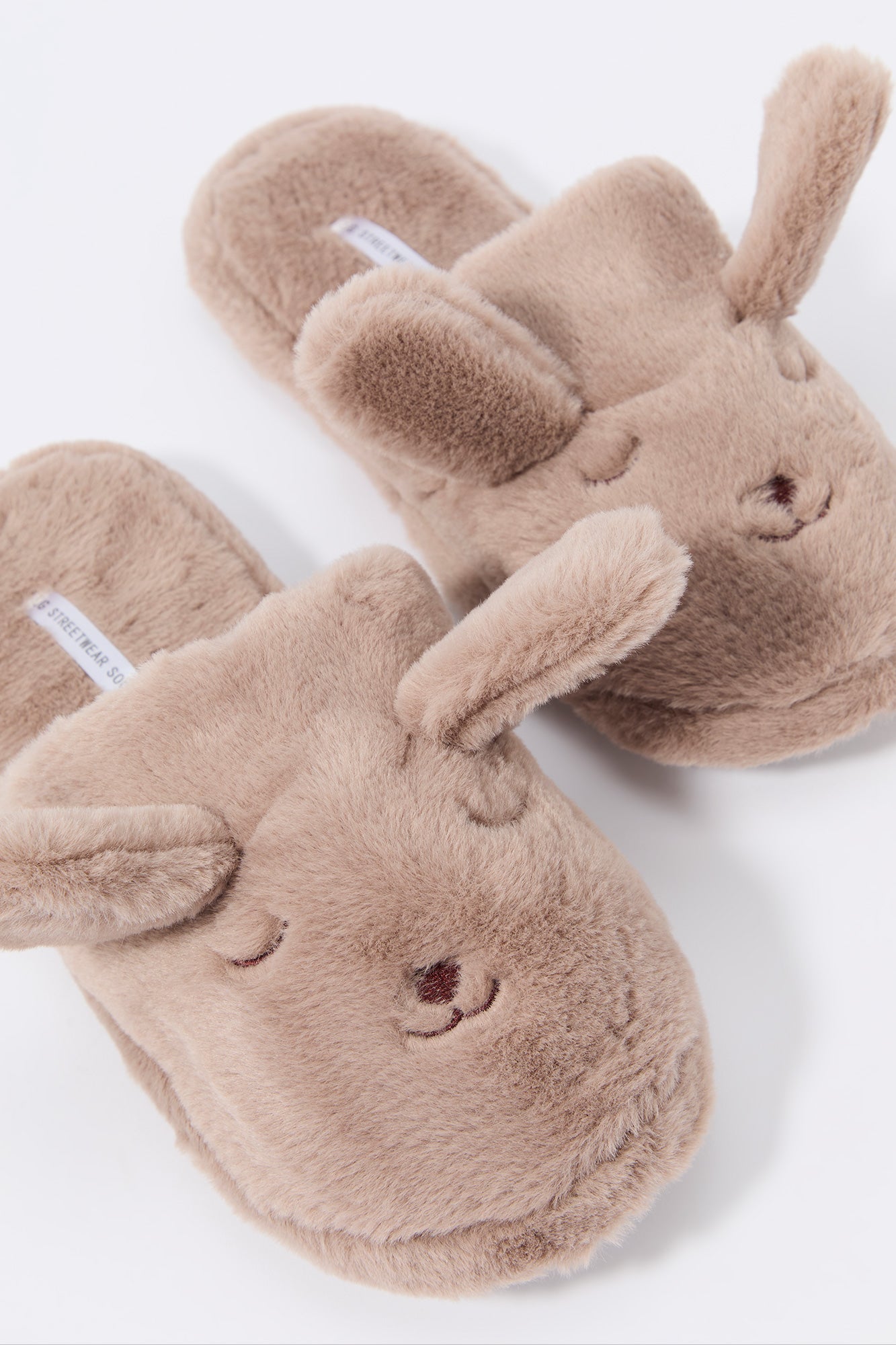 3D Bunny Faux Fur Slippers Charlotte Russe