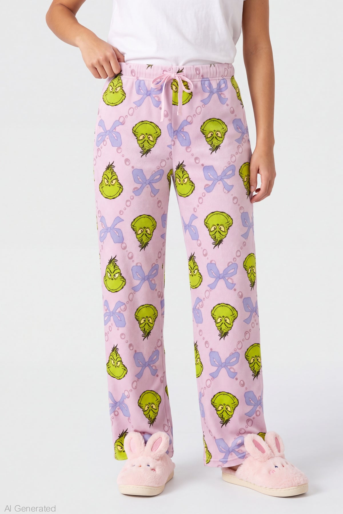 Alt View 3. The Grinch Plush Pajama Pant - Light Pink