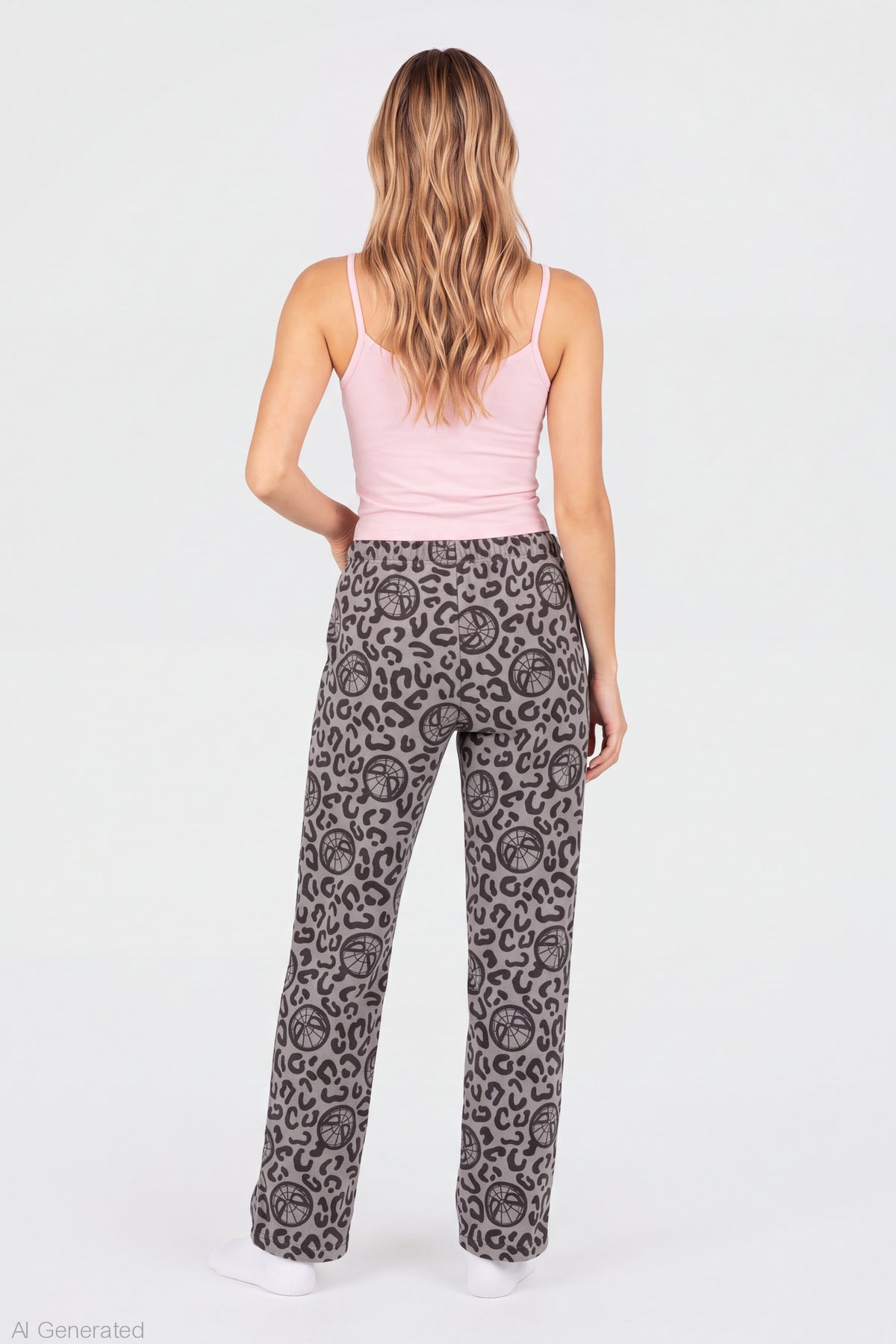 Alt View 2. Spider-Man Plush Pajama Pant - Light Grey
