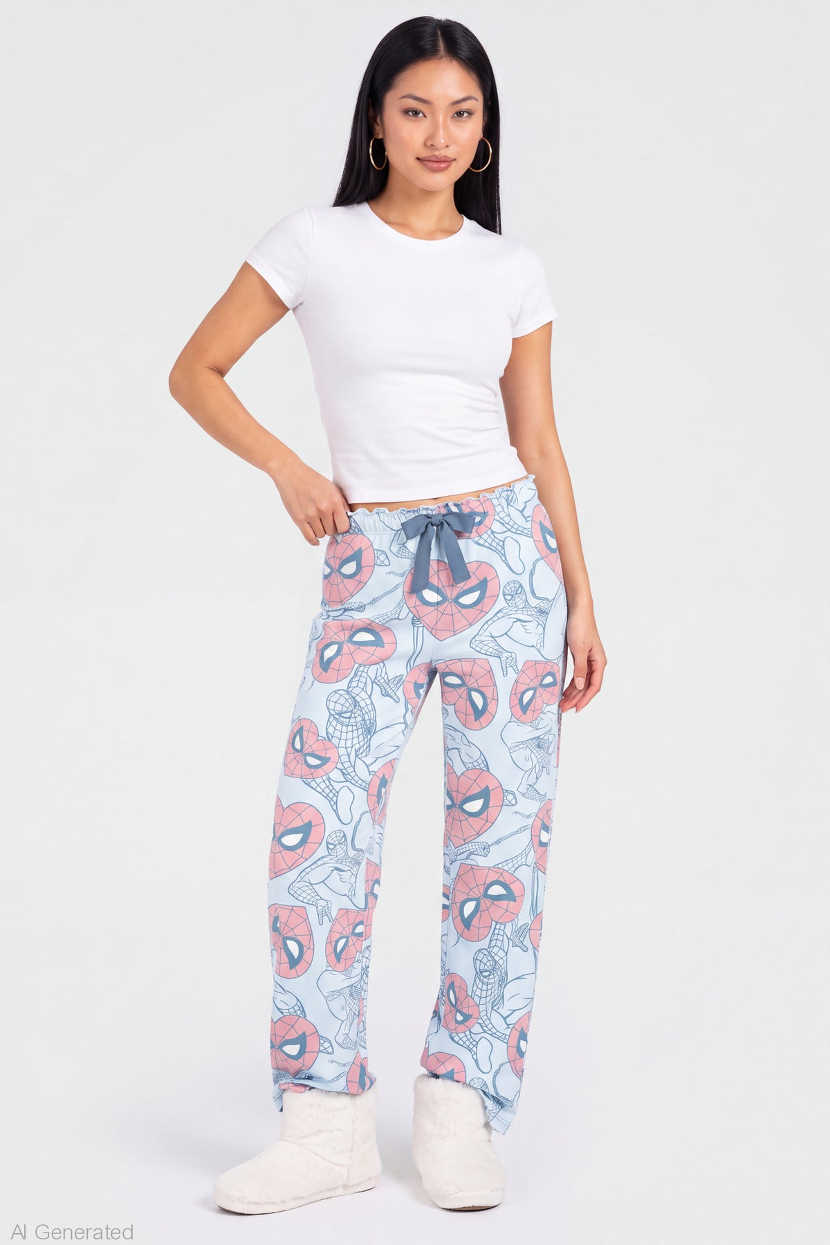 Spider-Man Plush Pajama Pant - Light Blue