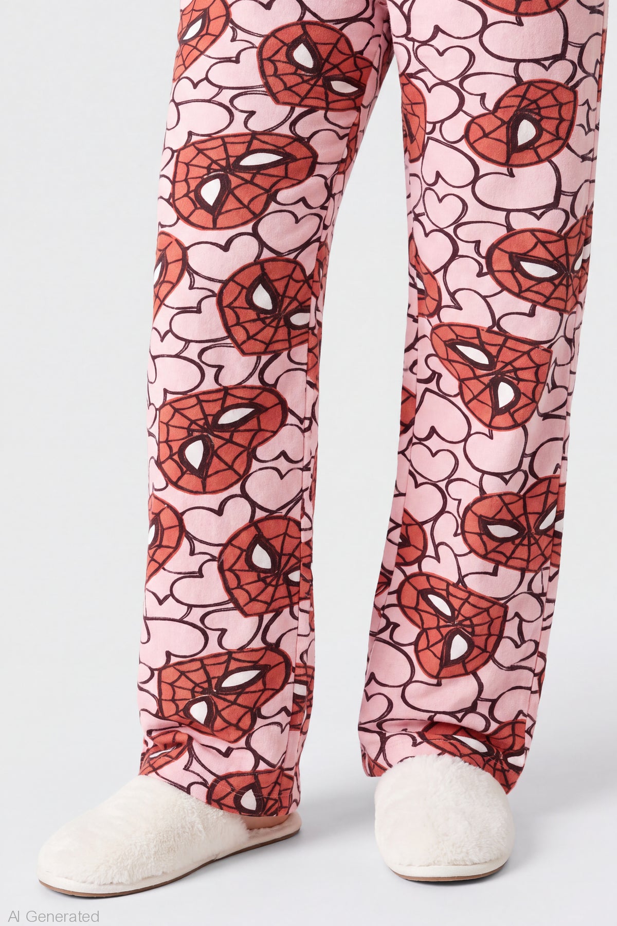 Alt View 4. Spider-Man Plush Pajama Pant - Light Pink