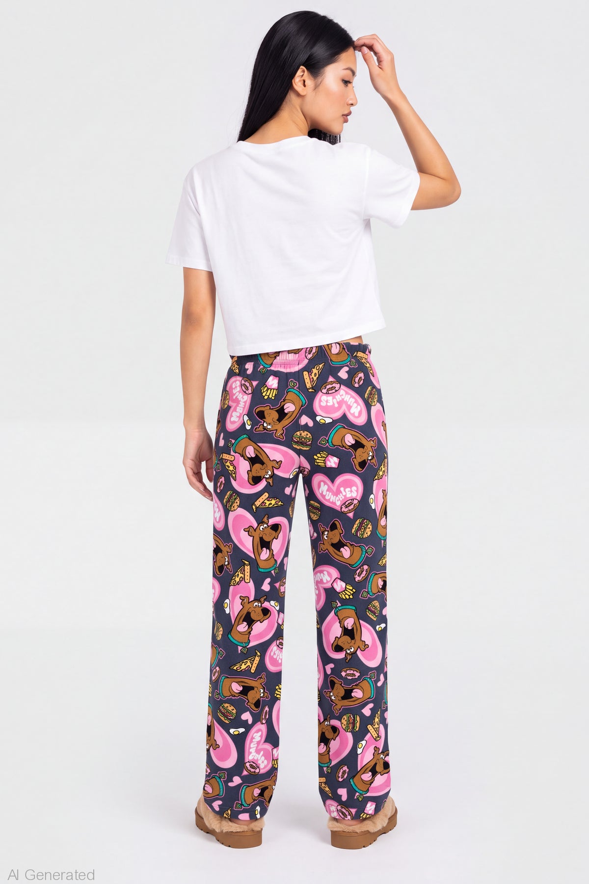 Alt View 2. Scooby Doo Plush Pajama Pant - Pink