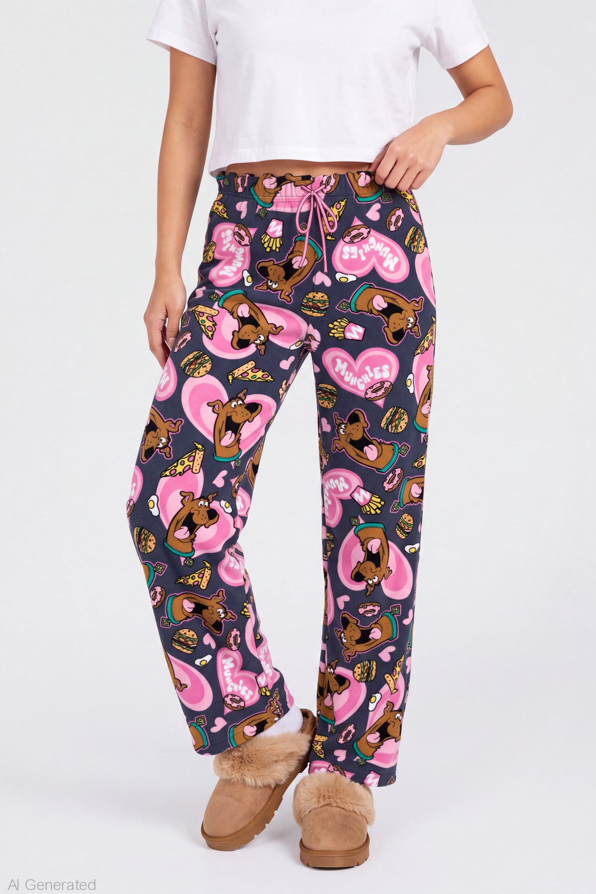 Alt View 3. Scooby Doo Plush Pajama Pant - Pink