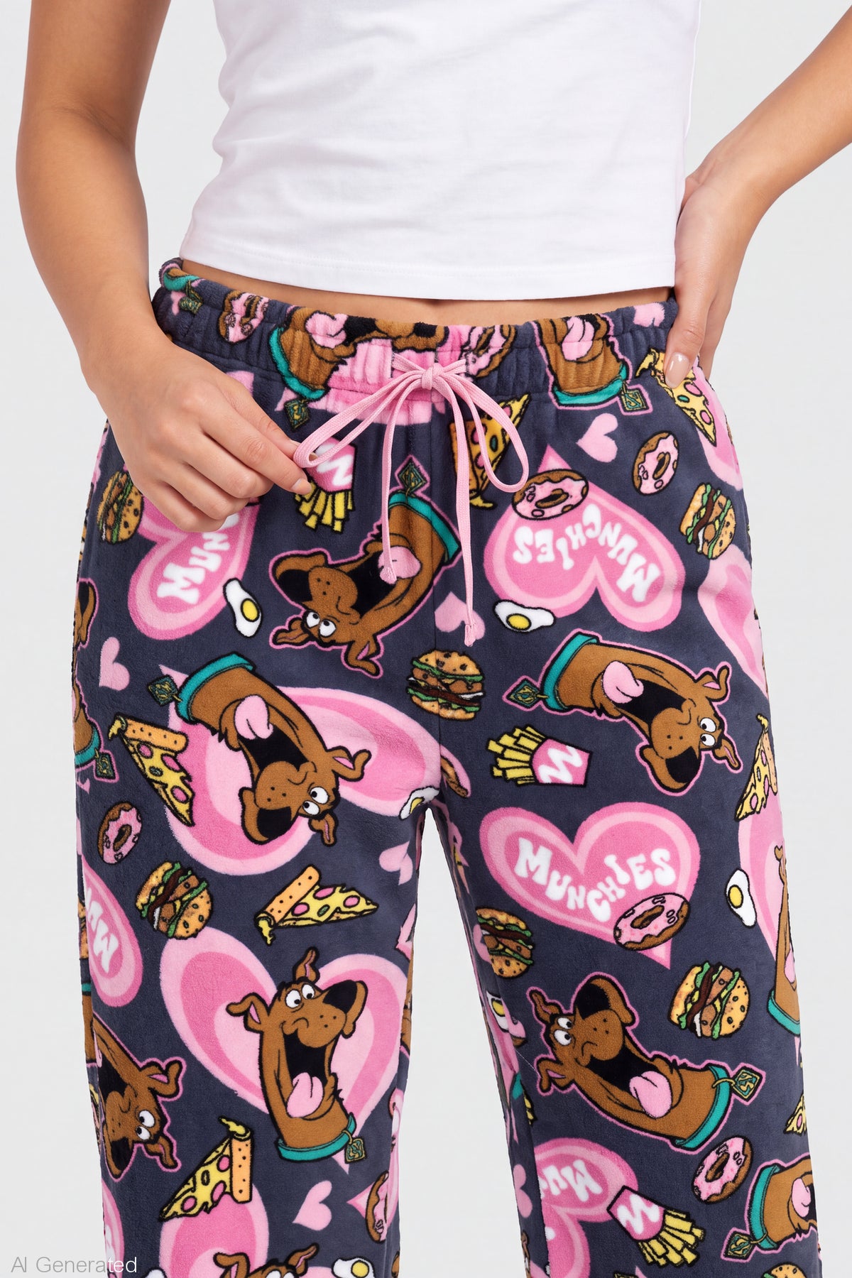 Alt View 4. Scooby Doo Plush Pajama Pant - Pink