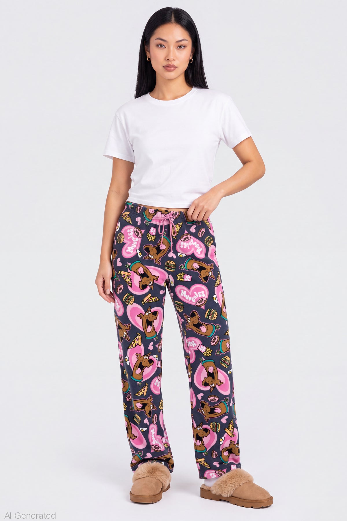 Scooby Doo Plush Pajama Pant - Pink