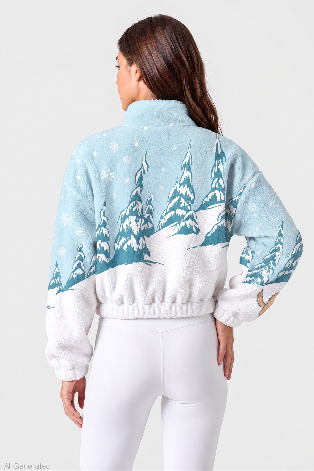 Alt View 2. The Grinch Sherpa Quarter Zip Pullover - Light Blue