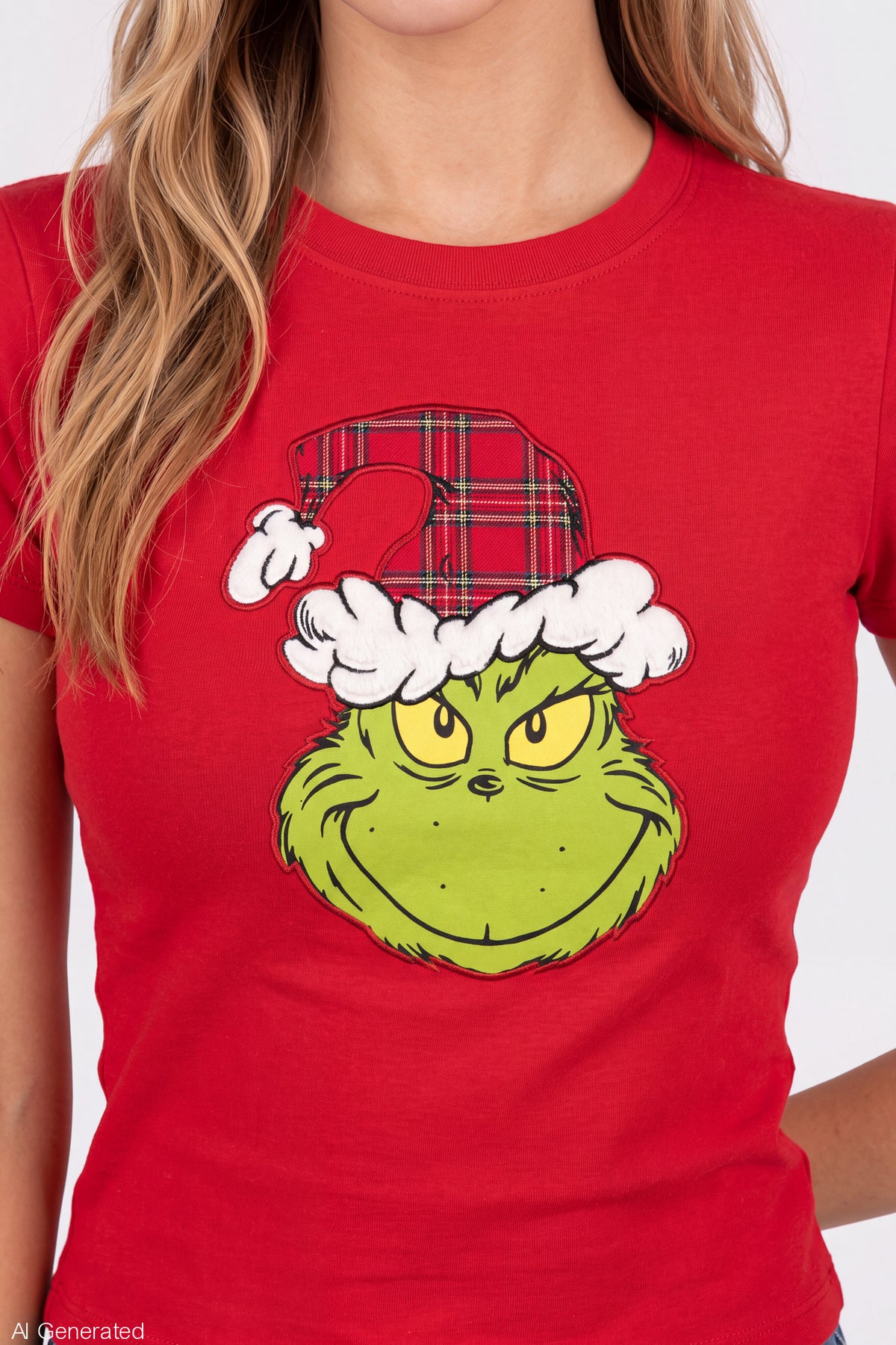 Alt View 4. The Grinch Graphic Baby Tee - Red