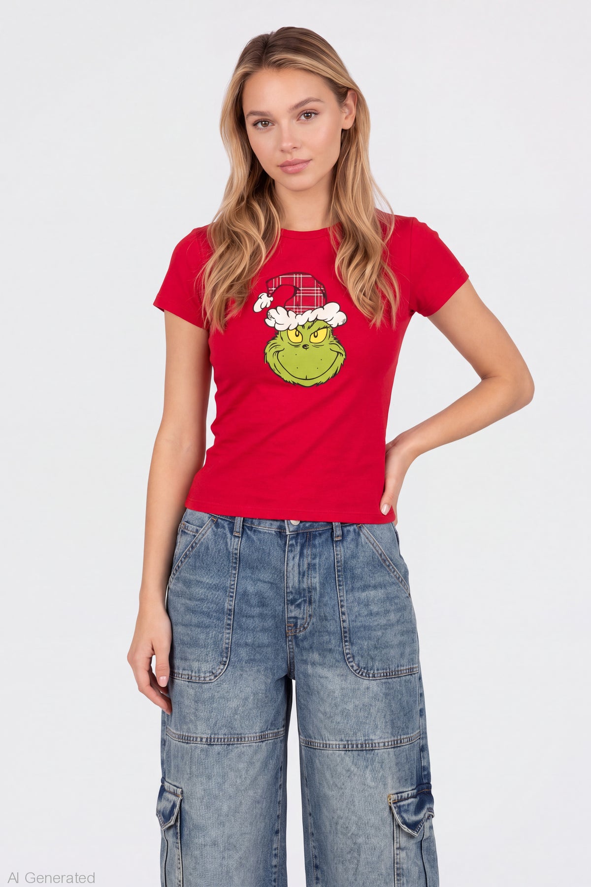 The Grinch Graphic Baby Tee - Red