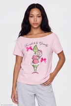 The Grinch Graphic Off Shoulder T-Shirt