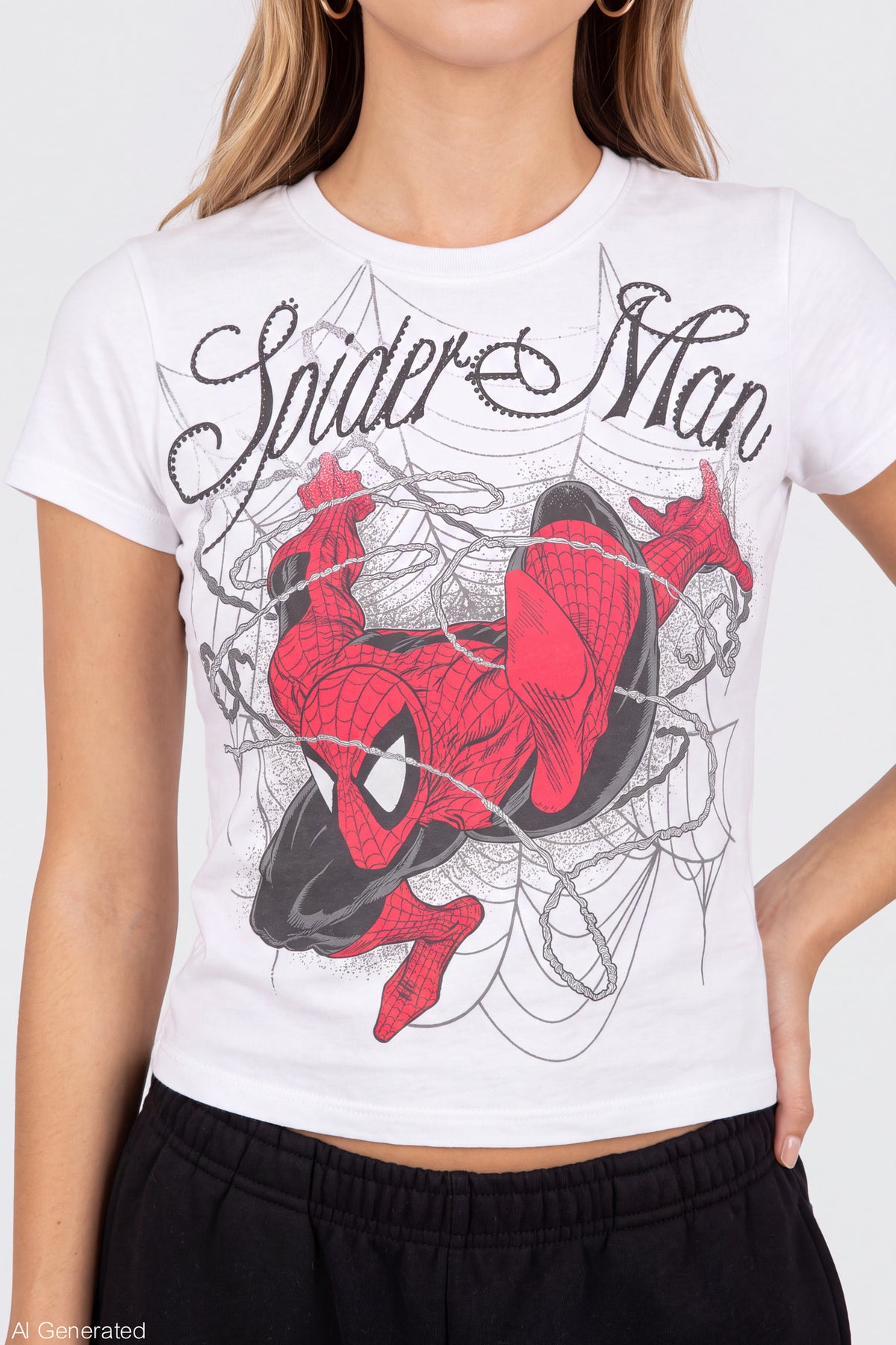 Alt View 4. Spider-Man Graphic Baby Tee - White