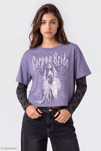 Layered Graphic Long Sleeve Top
