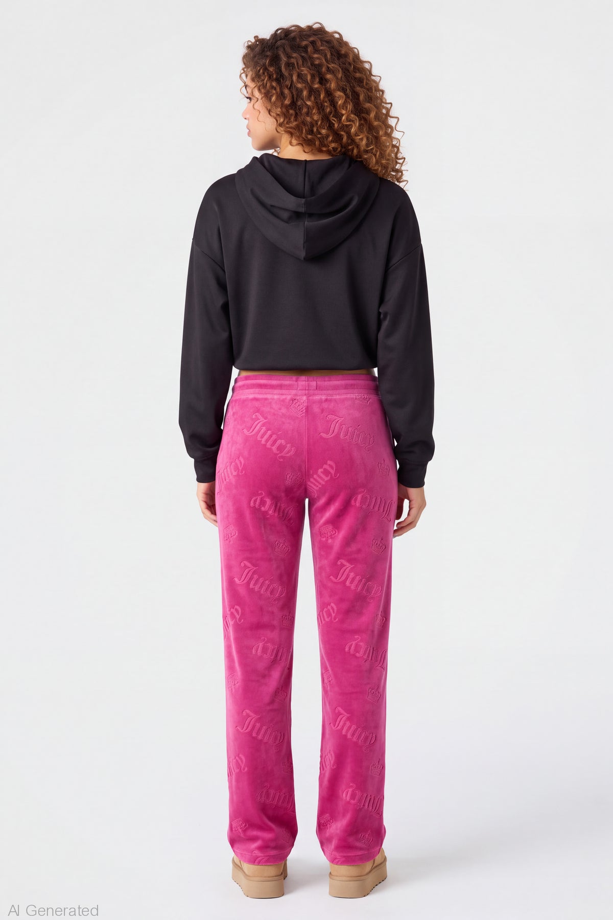 Alt View 2. Juicy Couture Plush Pajama Pant - Pink