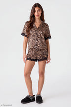 Juicy Couture Cheetah Velour Top & Short Set