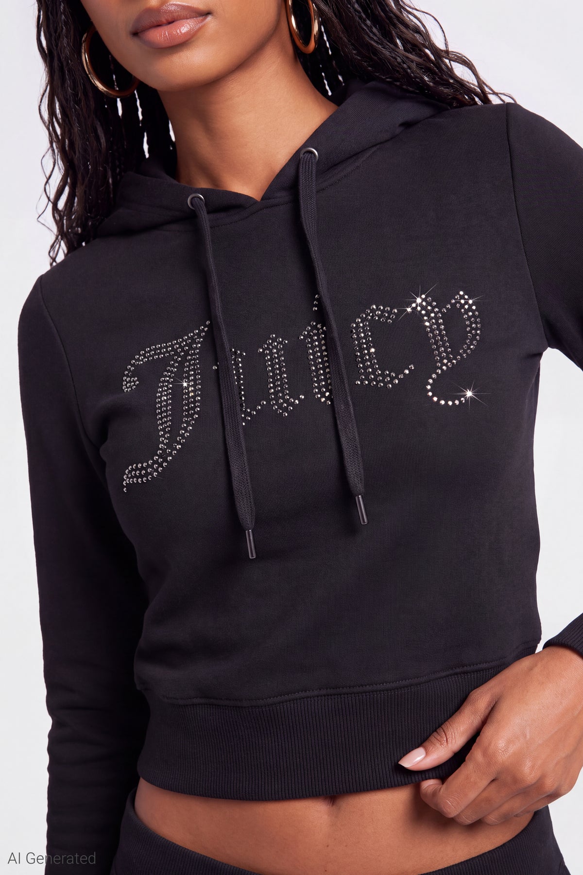 Alt View 5. Juicy Couture Velour Hoodie & Sweatpant Set - Black