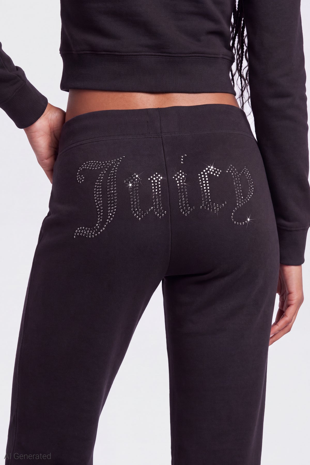 Alt View 6. Juicy Couture Velour Hoodie & Sweatpant Set - Black