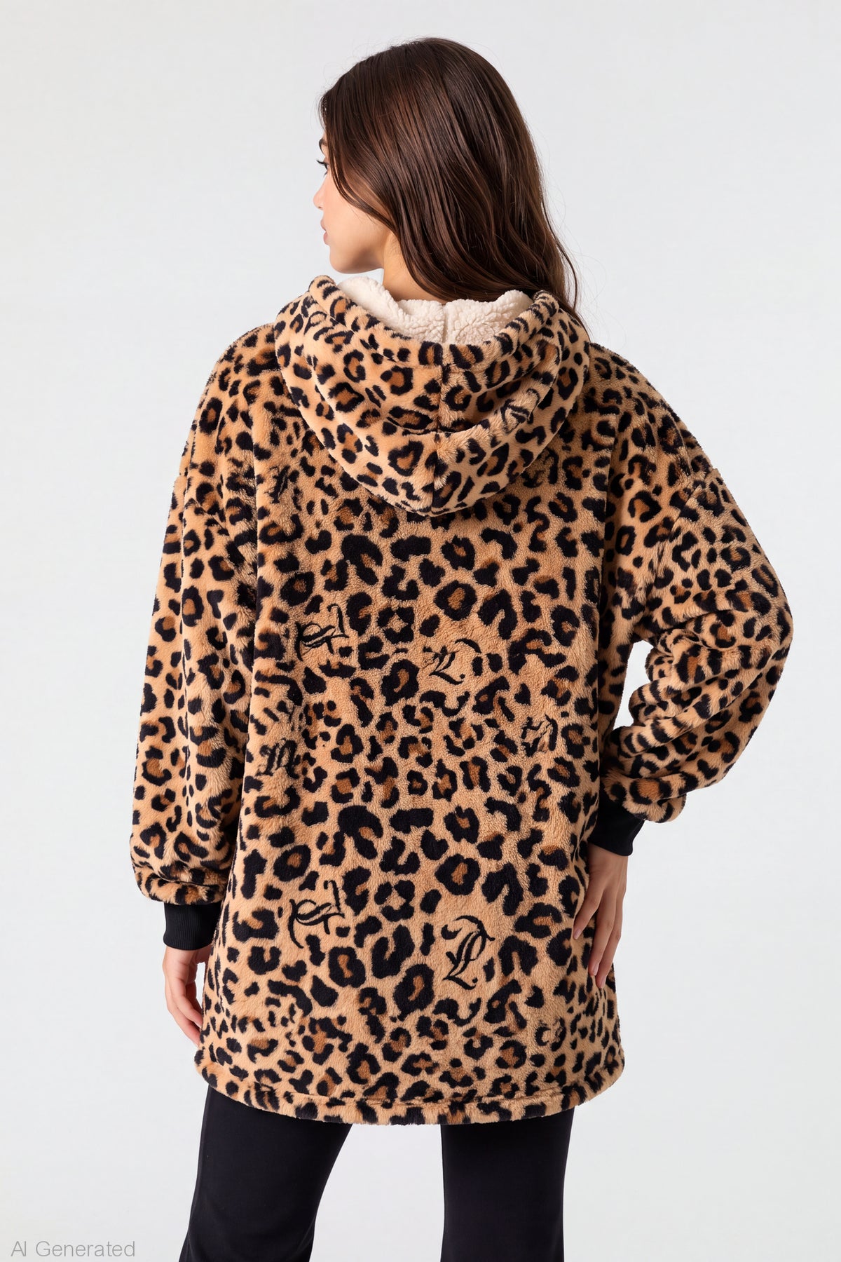 Alt View 2. Juicy Couture Leopard Blanket Hoodie - Leopard