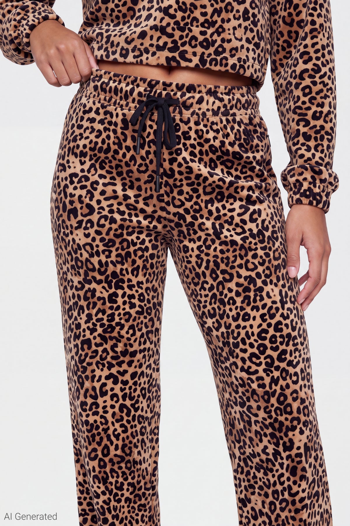 Alt View 6. Juicy Couture Cheetah Velour Quarter Zip & Pant Set - Leopard