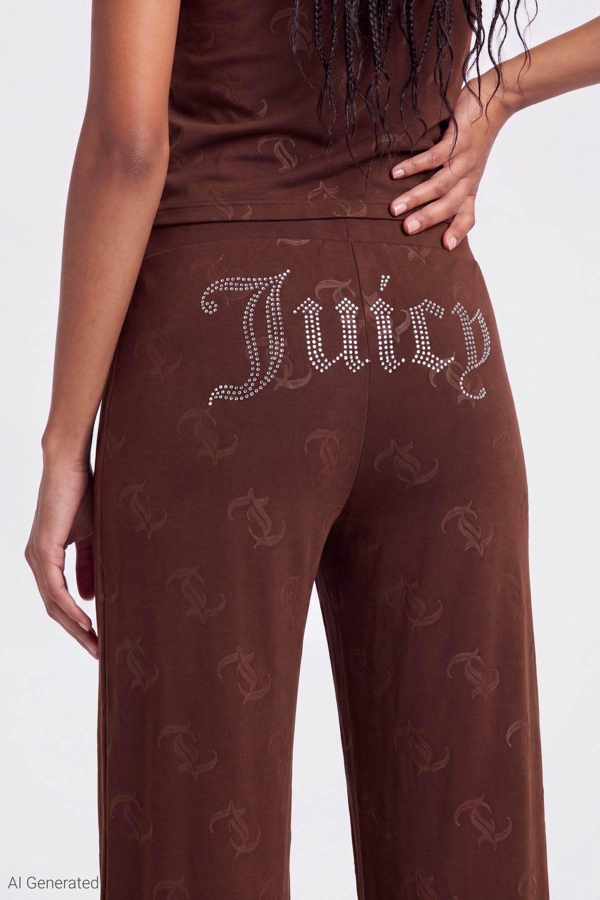 Alt View 6. Juicy Couture Velour T-Shirt & Pant Set - Brown