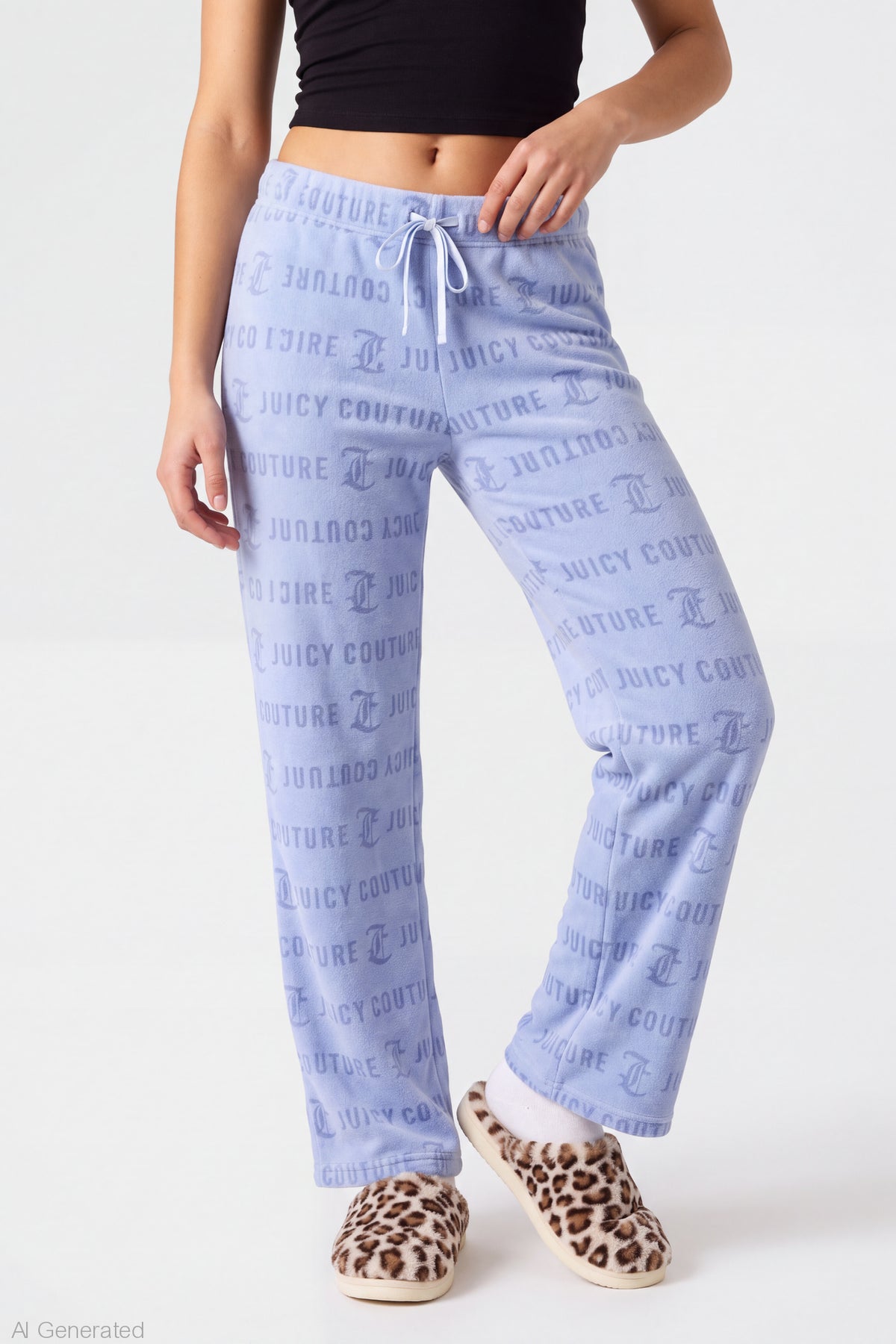 Alt View 3. Juicy Couture Plush Pant - Purple