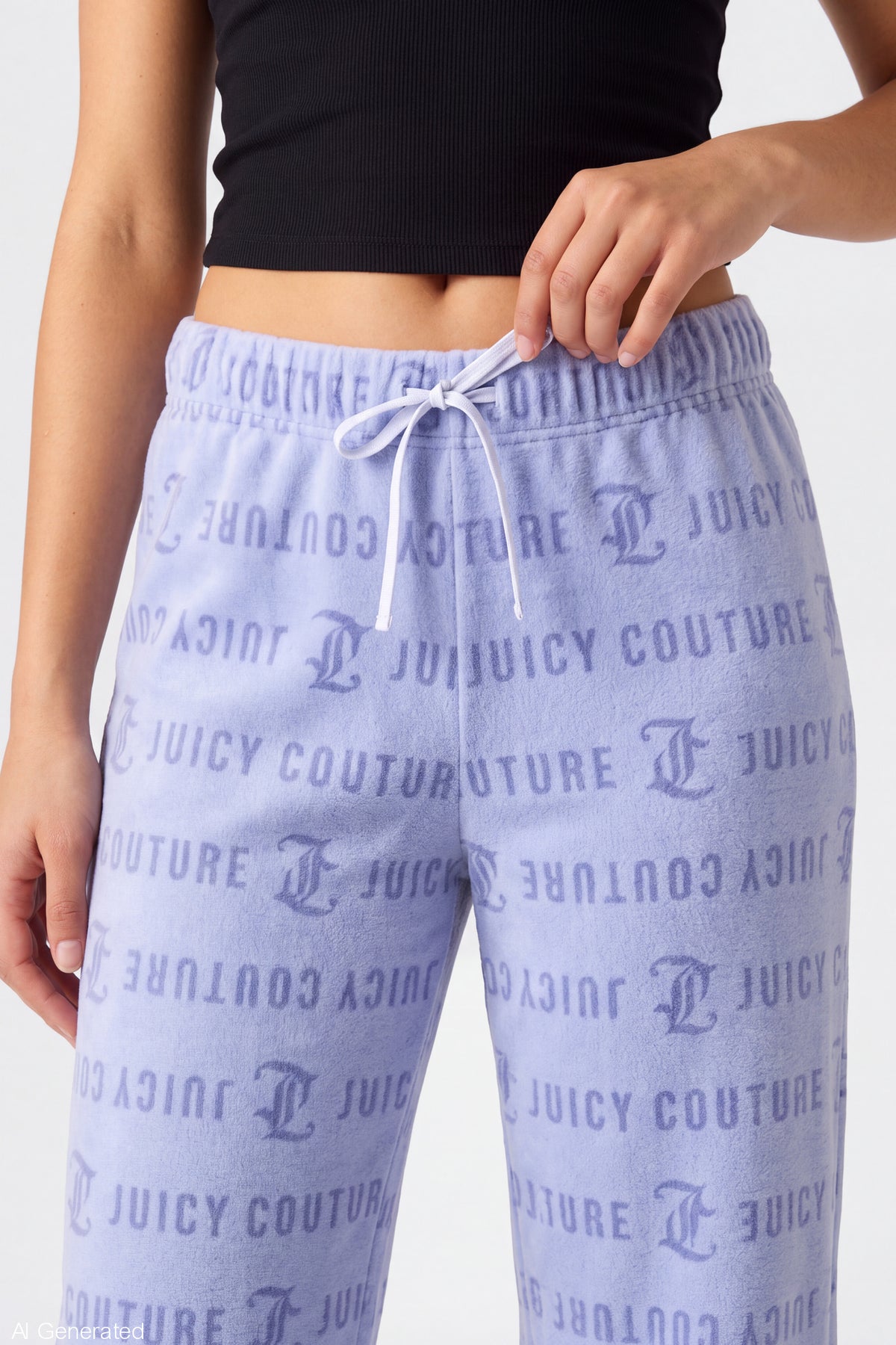 Alt View 4. Juicy Couture Plush Pant - Purple