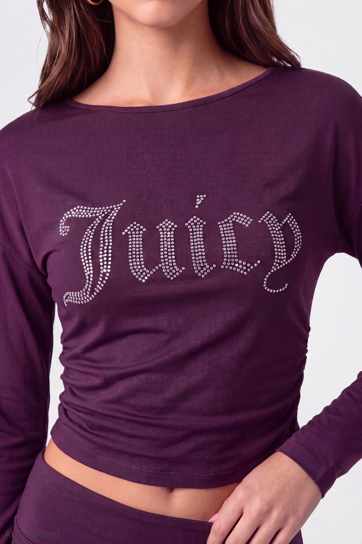 Alt View 3. Juicy Couture Ruched Top & Short Set - Purple