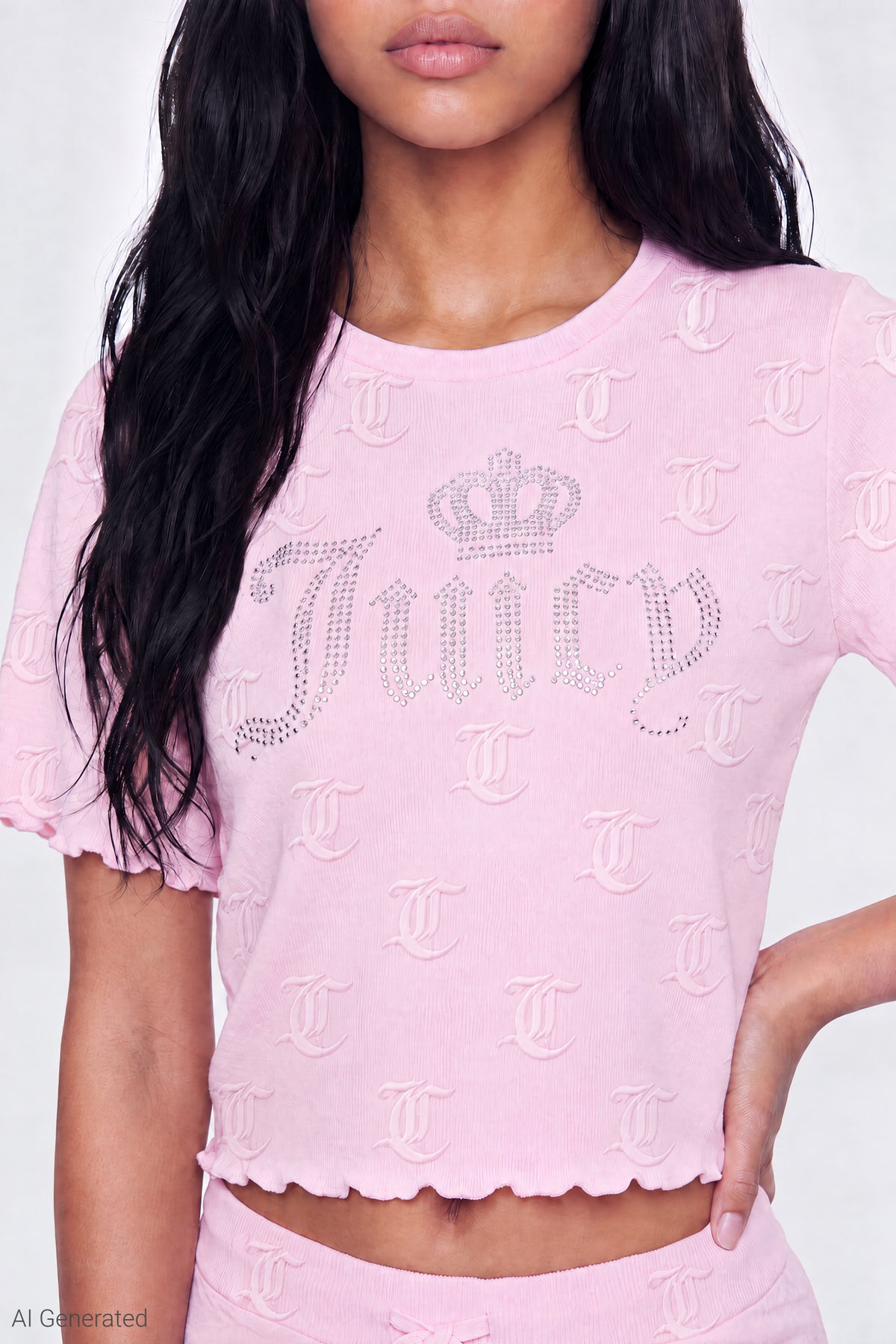 Alt View 5. Juicy Couture Velour T-Shirt & Pant Set - Light Pink