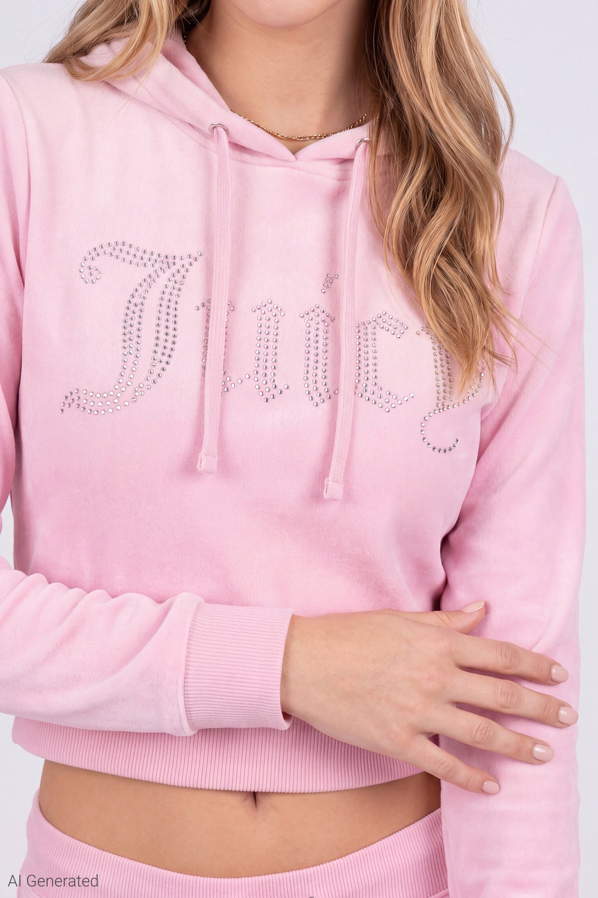 Alt View 5. Juicy Couture Velour Hoodie & Sweatpant Set - Light Pink