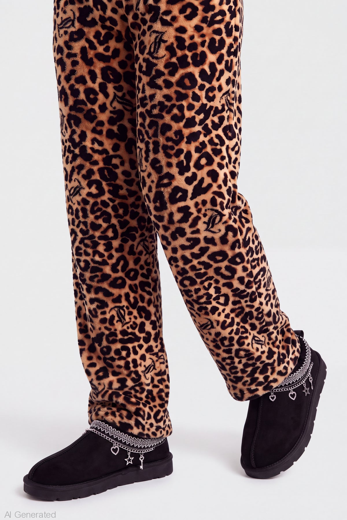 Alt View 4. Juicy Couture Leopard Plush Pant - Leopard