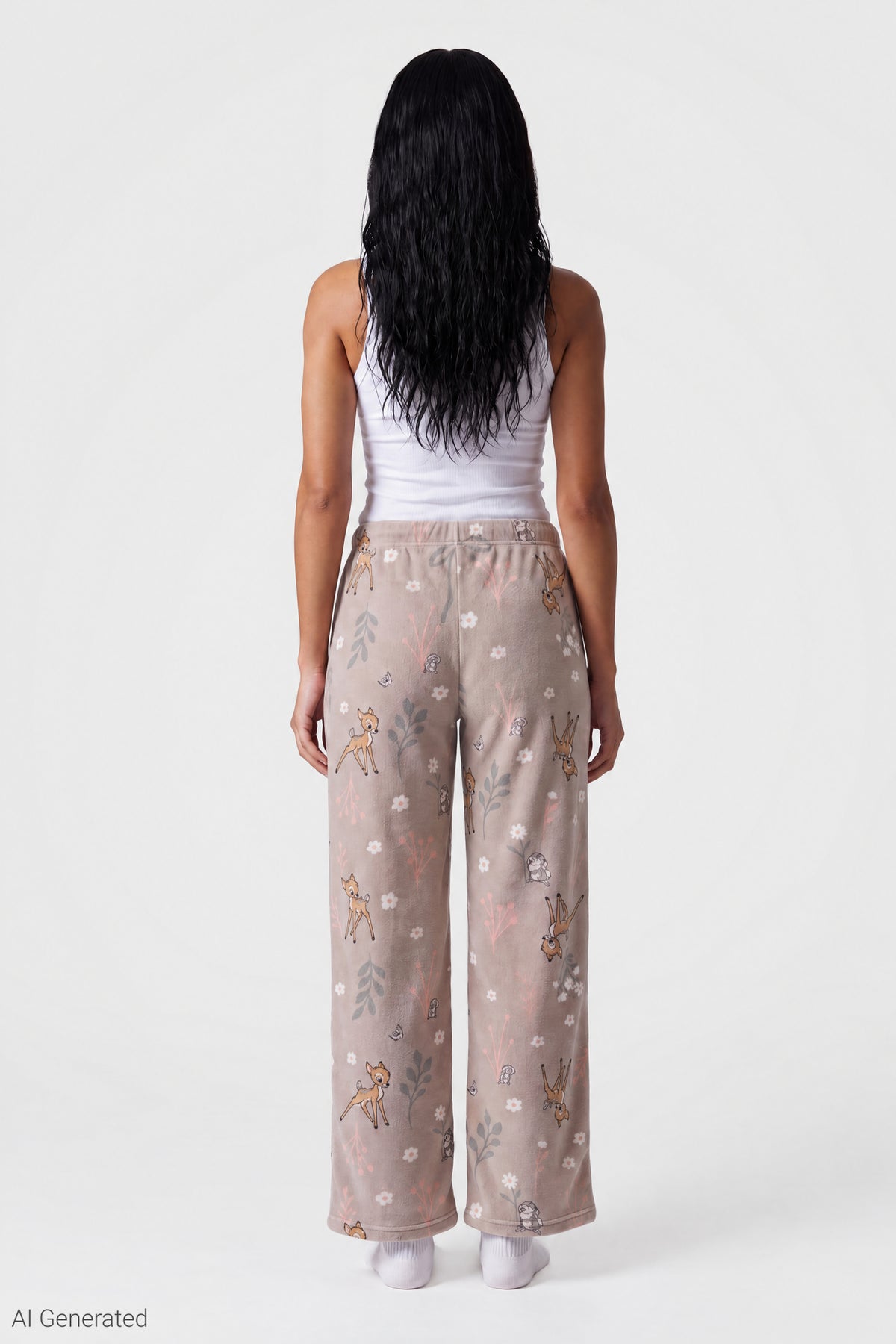 Alt View 2. Bambi Plush Pajama Pant - Sand