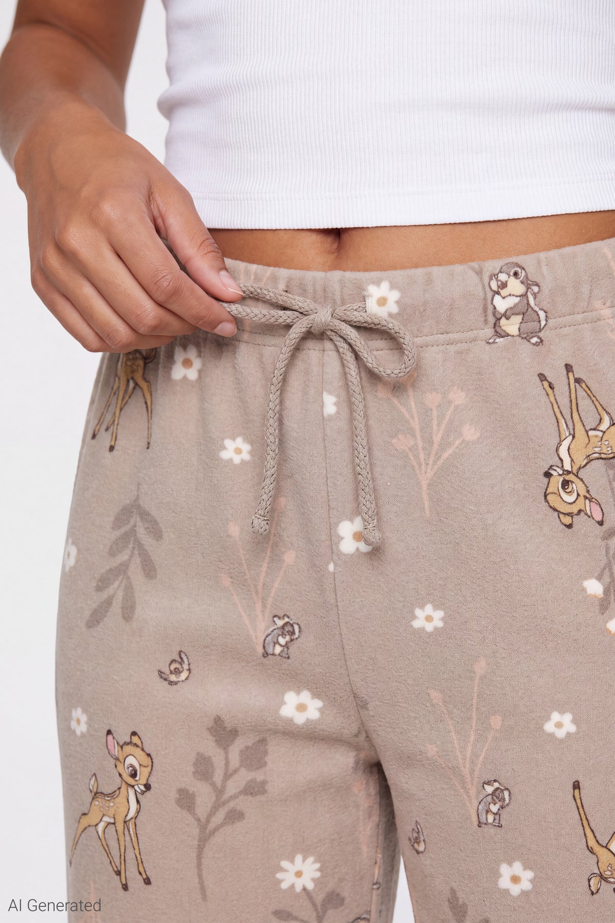 Alt View 4. Bambi Plush Pajama Pant - Sand