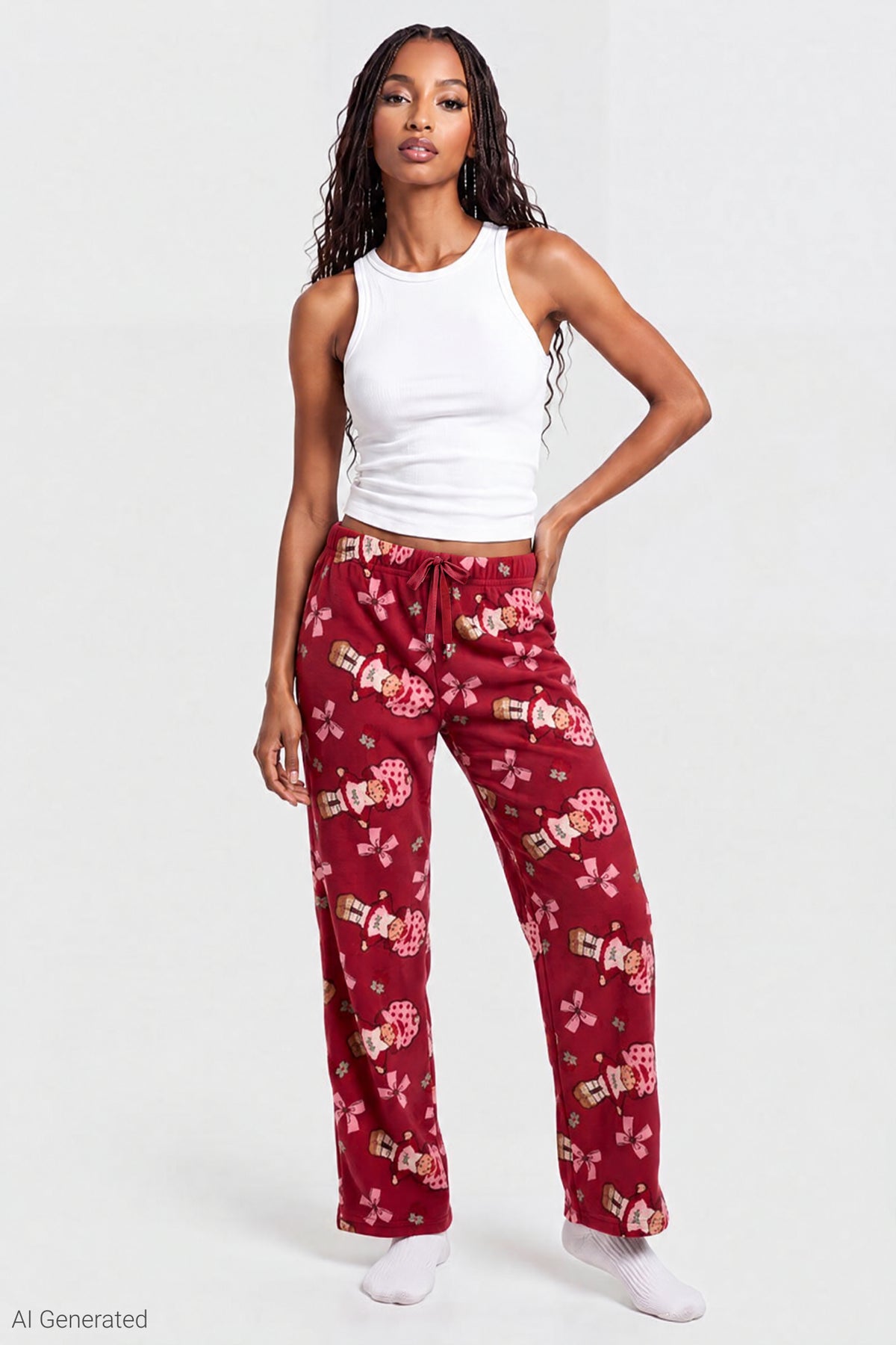 Strawberry Shortcake Plush Pajama Pant - Red