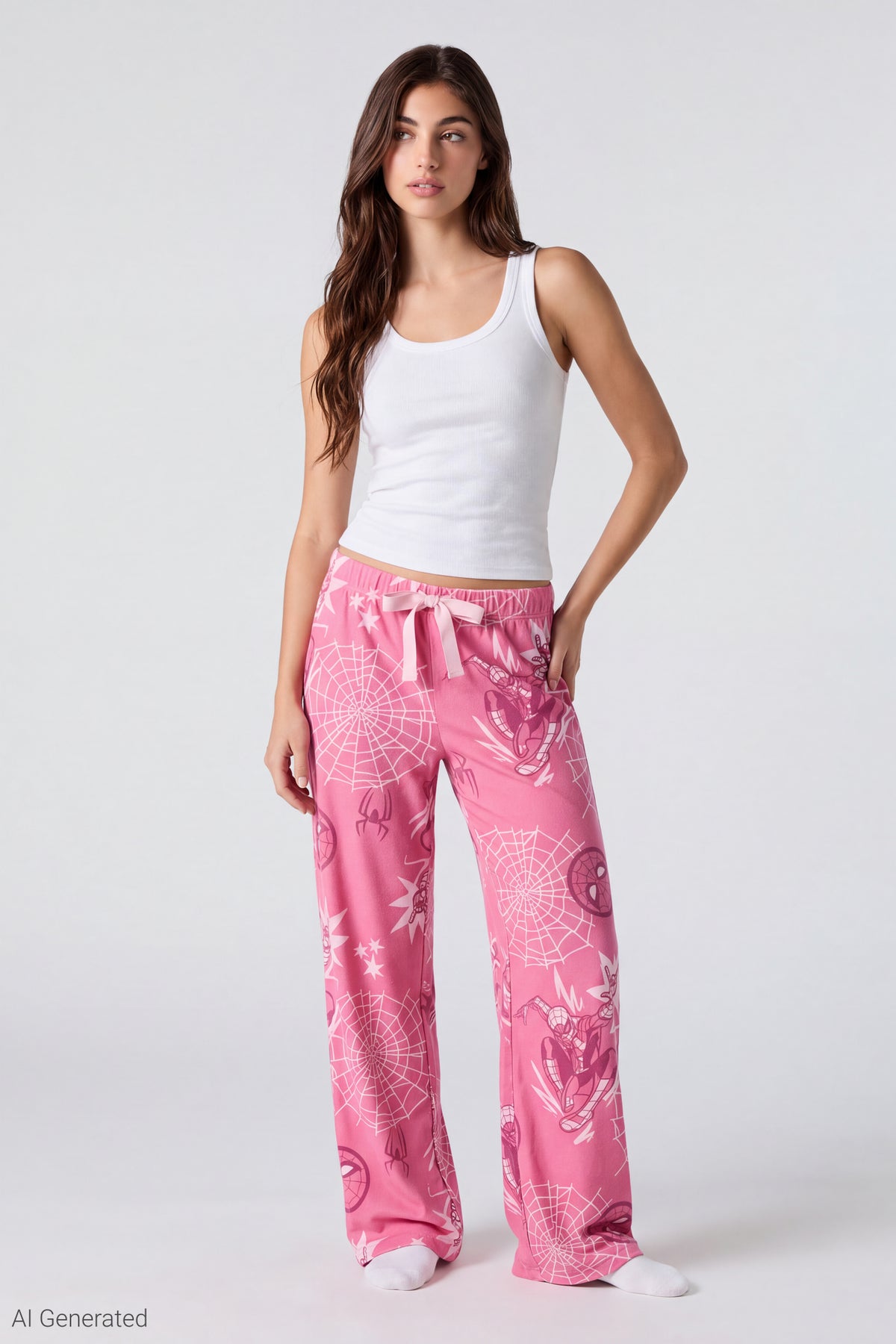 Spider-Man Plush Pajama Pant - Pink