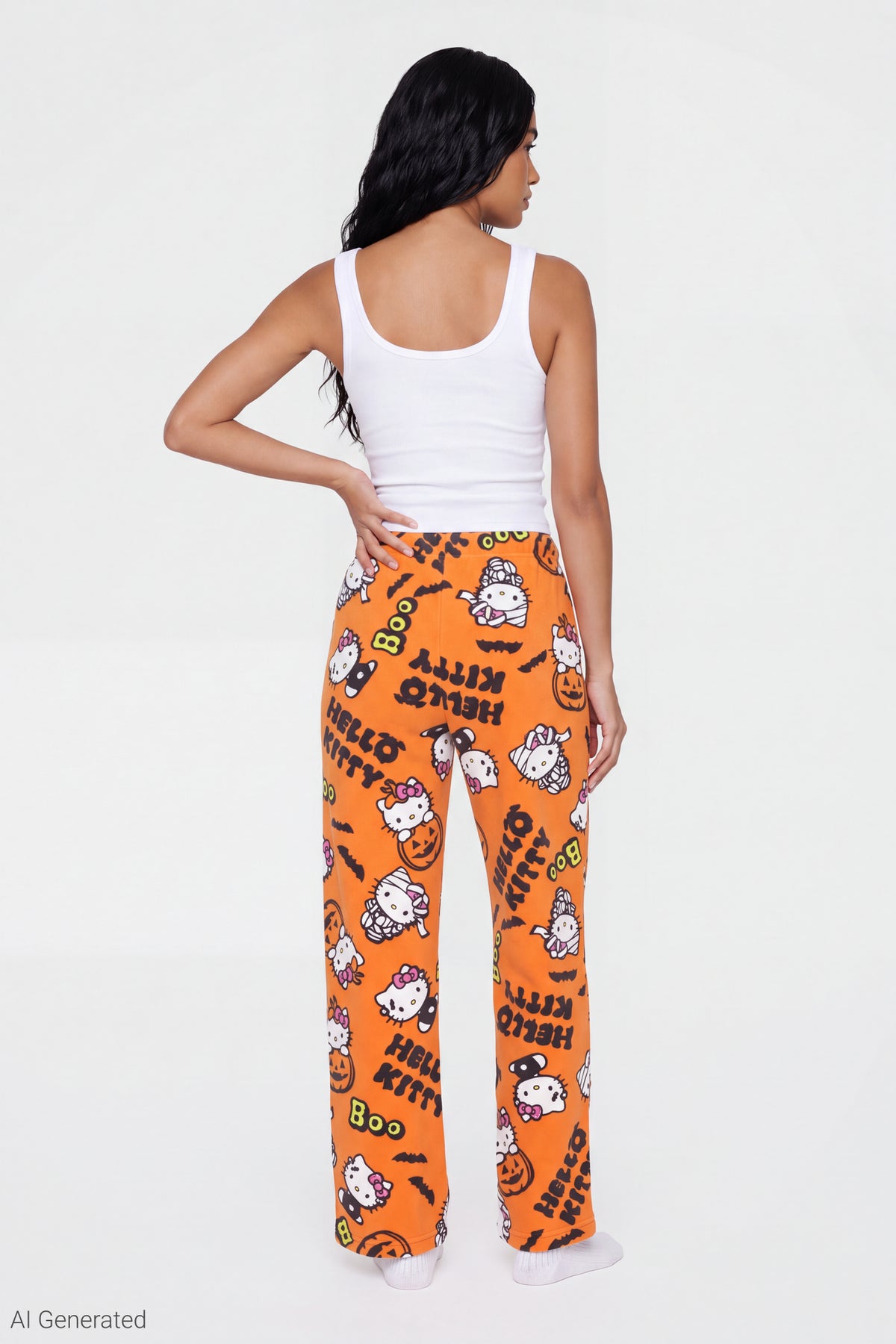 Alt View 2. Hello Kitty® Halloween Pajama Pant - Orange