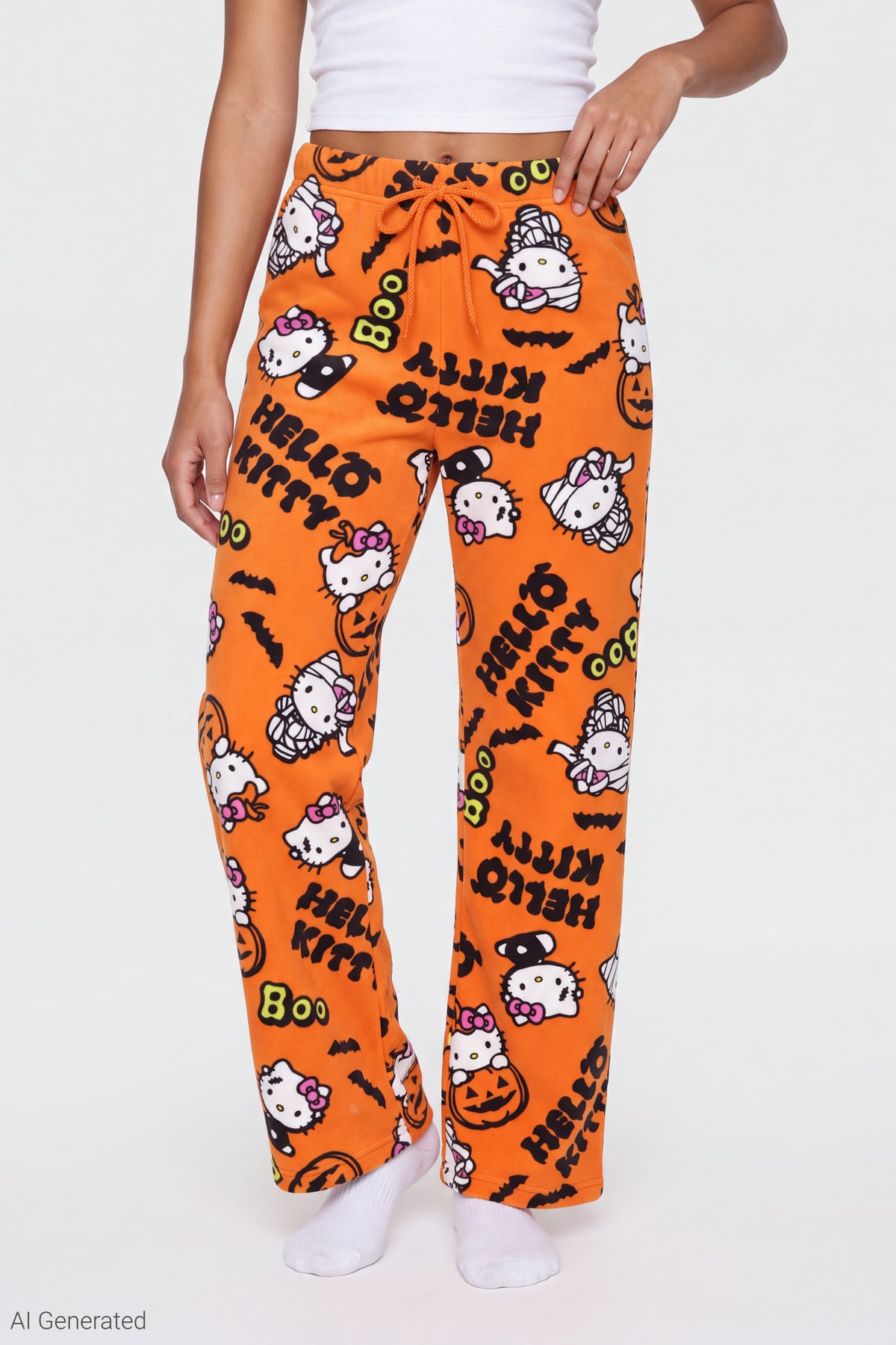 Alt View 3. Hello Kitty® Halloween Pajama Pant - Orange