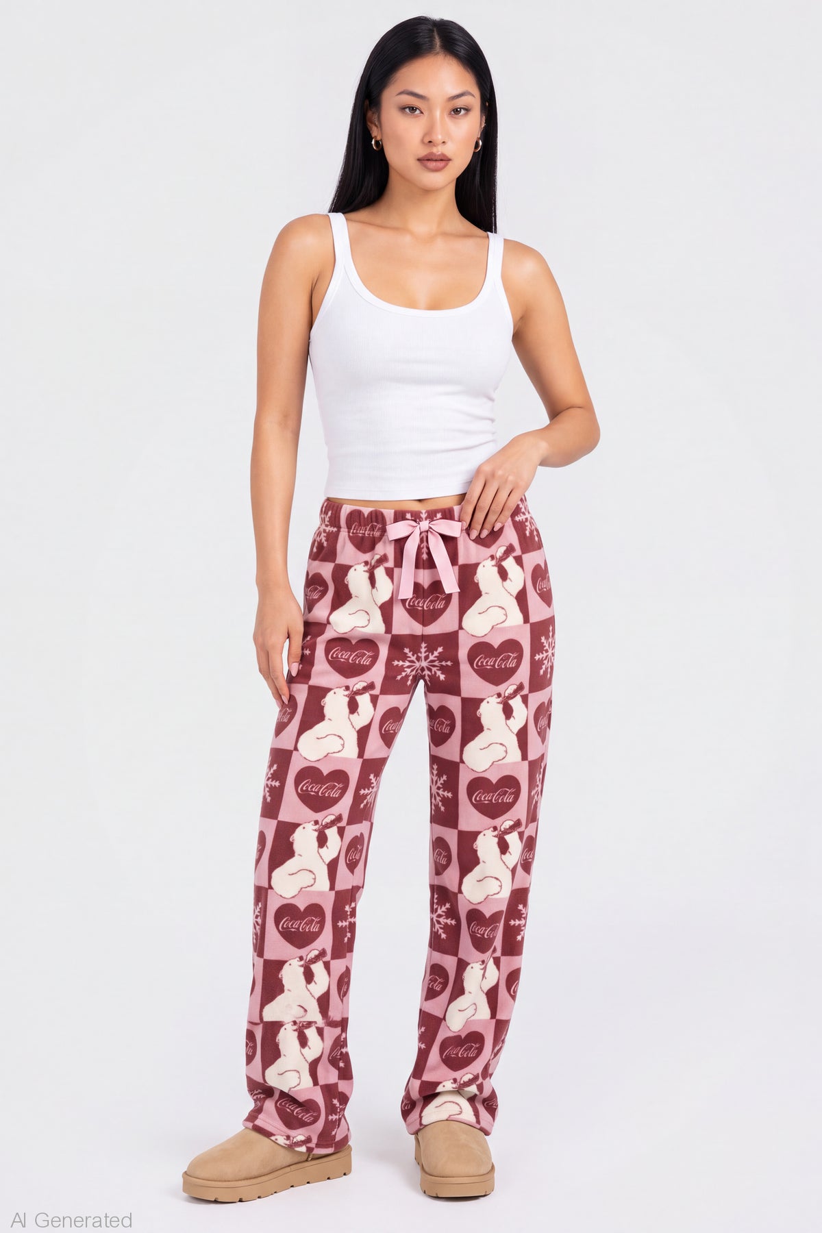 Coca-Cola Plush Pajama Pant - Burgundy