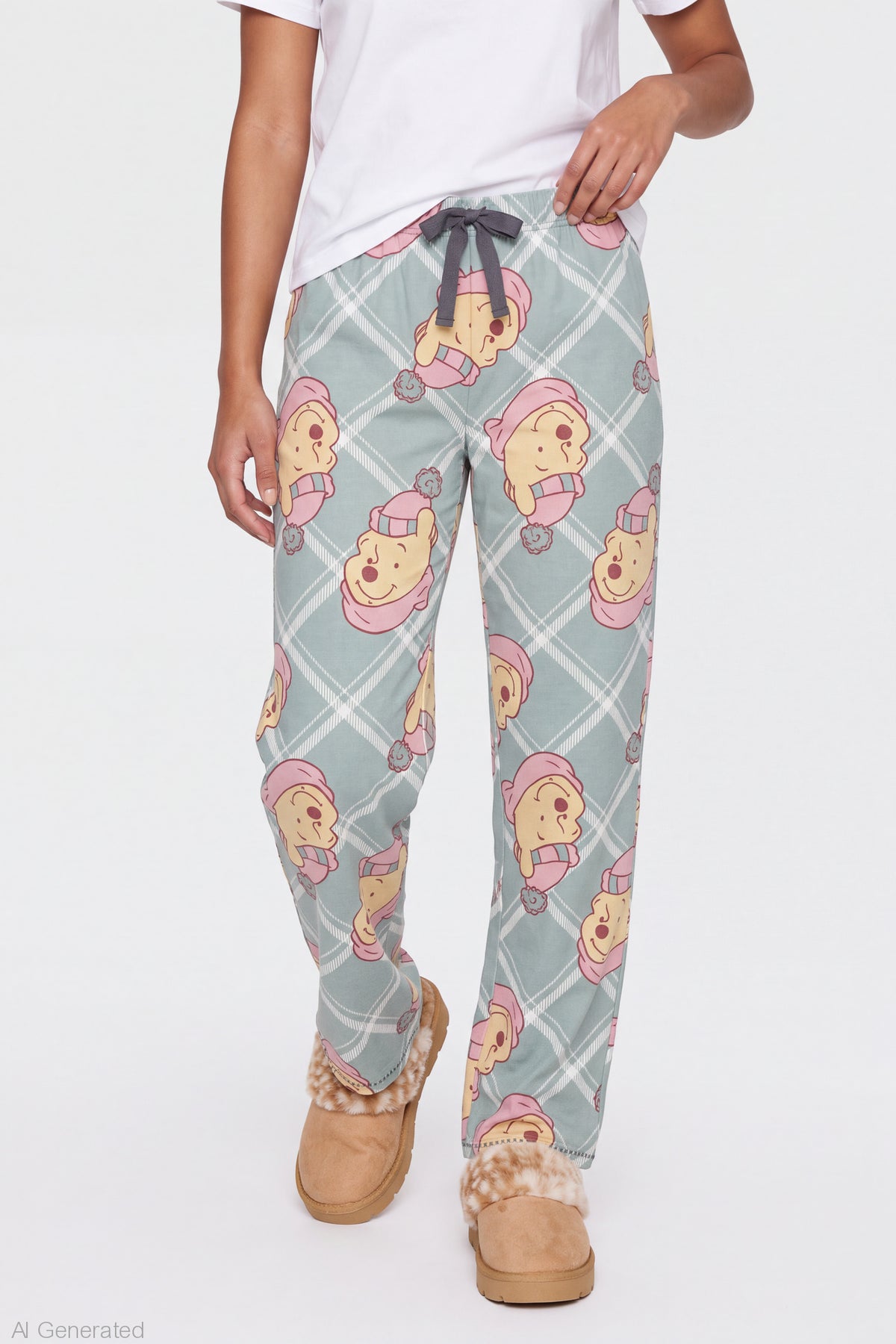 Alt View 3. Winnie the Pooh Plush Pajama Pant - Green