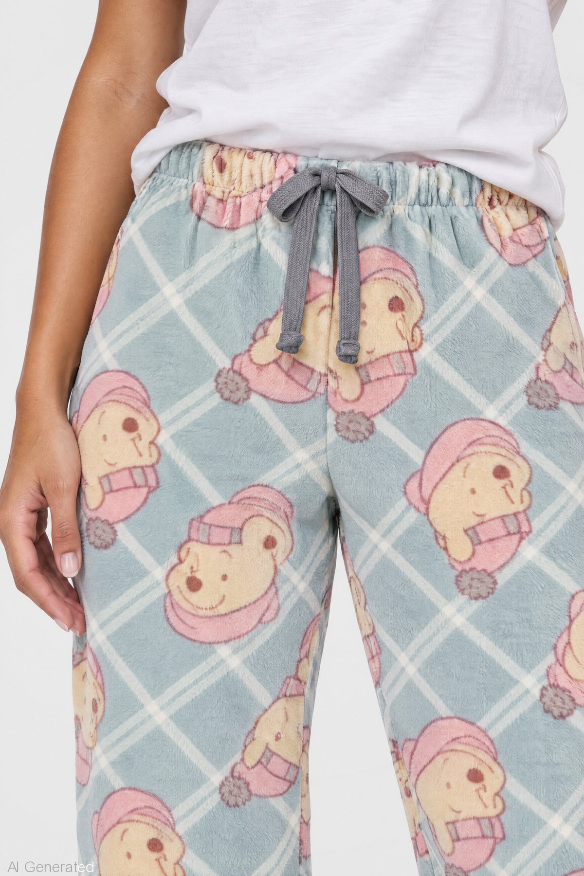 Alt View 4. Winnie the Pooh Plush Pajama Pant - Green